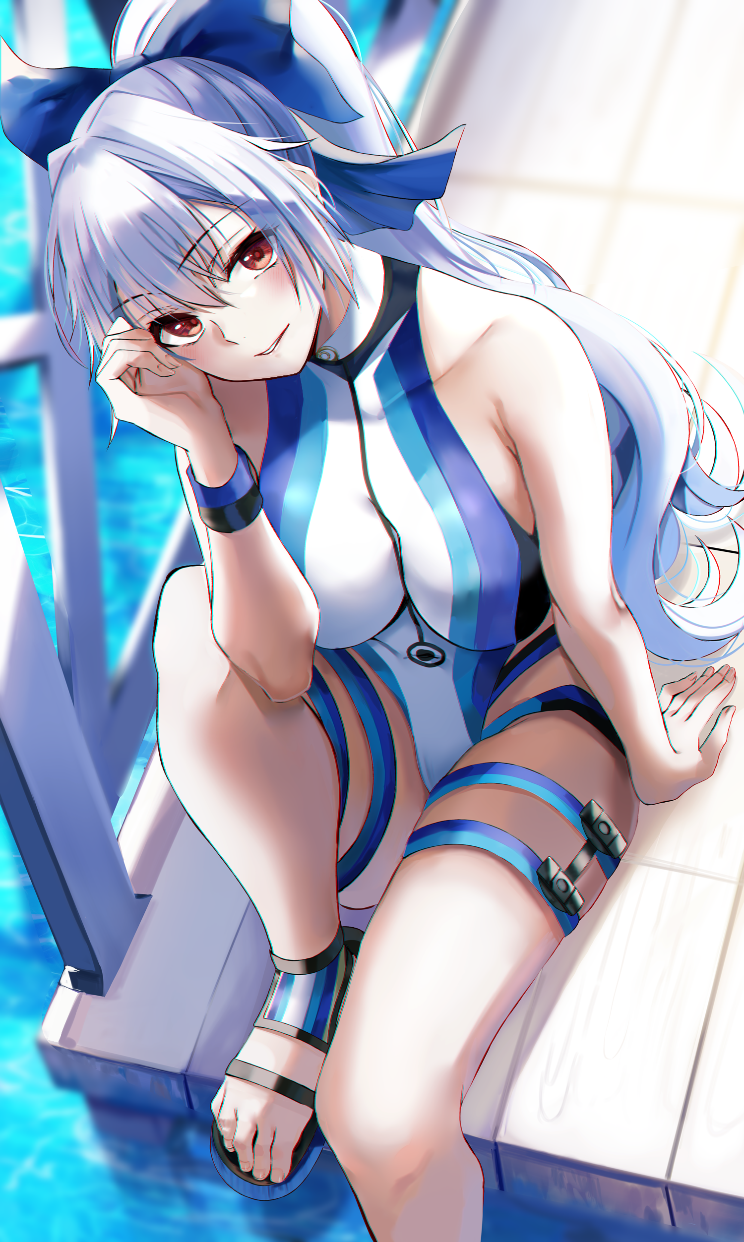 Tomoe Gozen from Fate/Grand Order in a swimsuit HD Phone Wallpaper