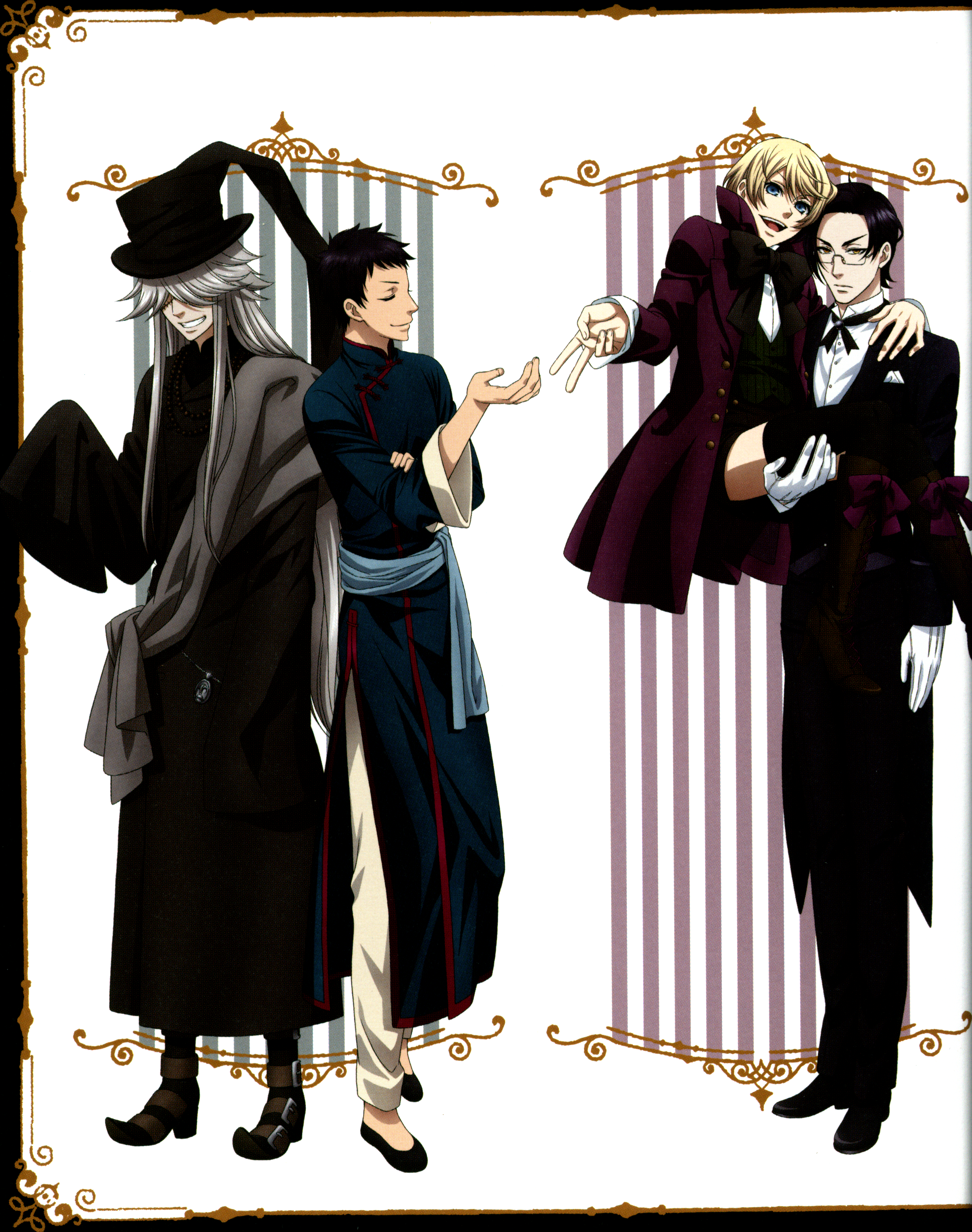 Characters from Black Butler HD Phone Wallpaper
