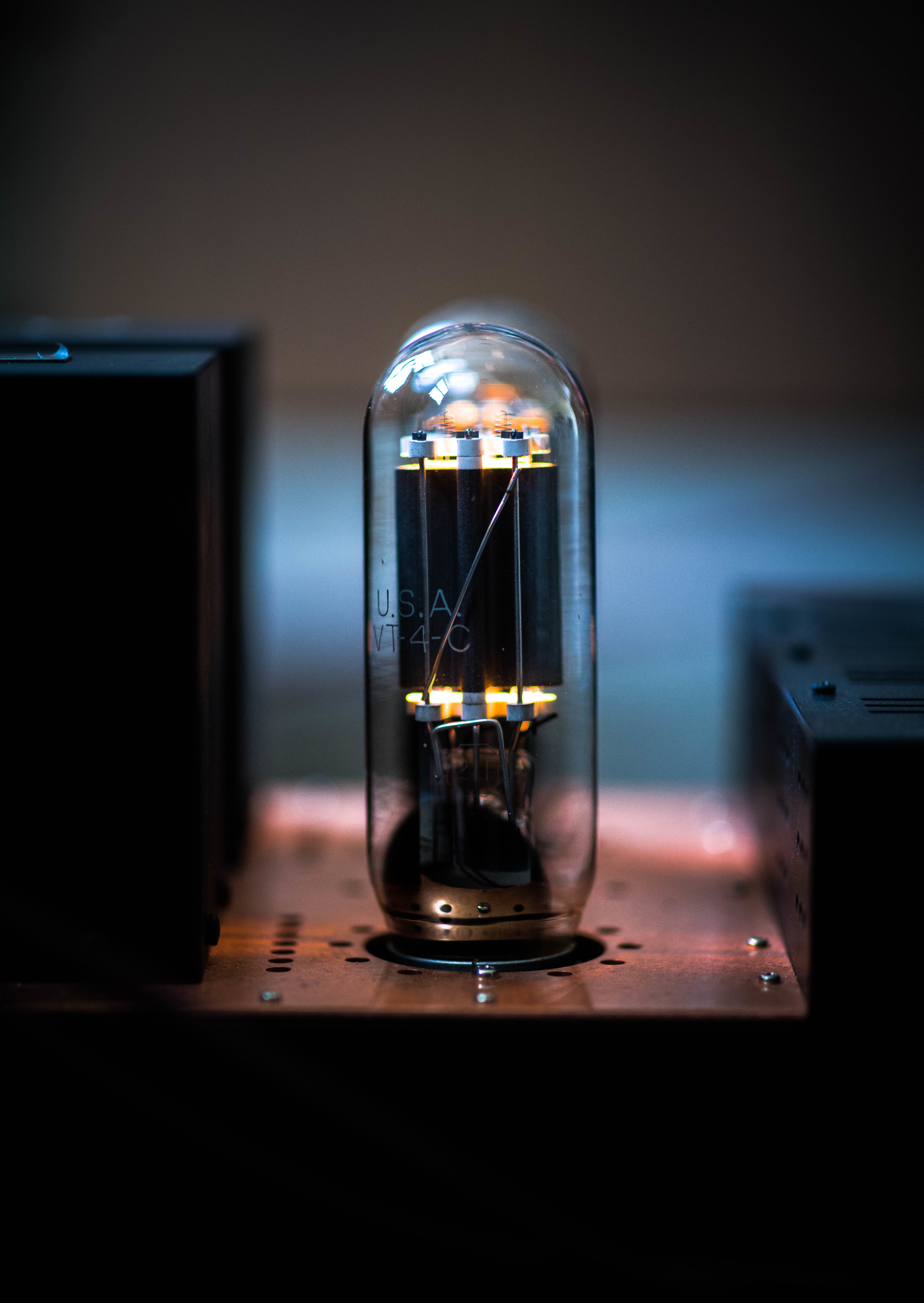 Vacuum tube with USA MT-4-C marking HD Phone Wallpaper