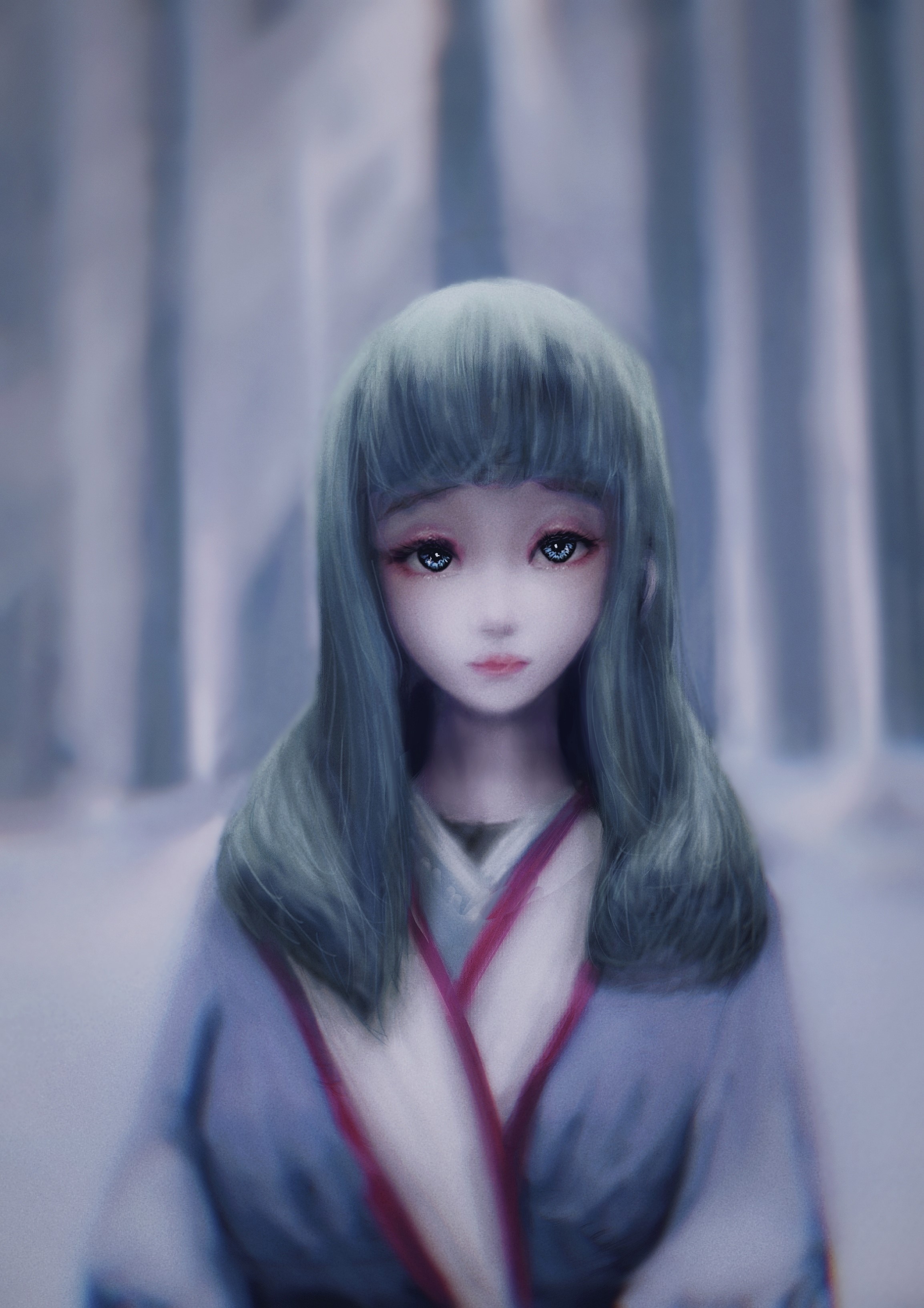 Fantasy girl with long hair in a forest HD Phone Wallpaper