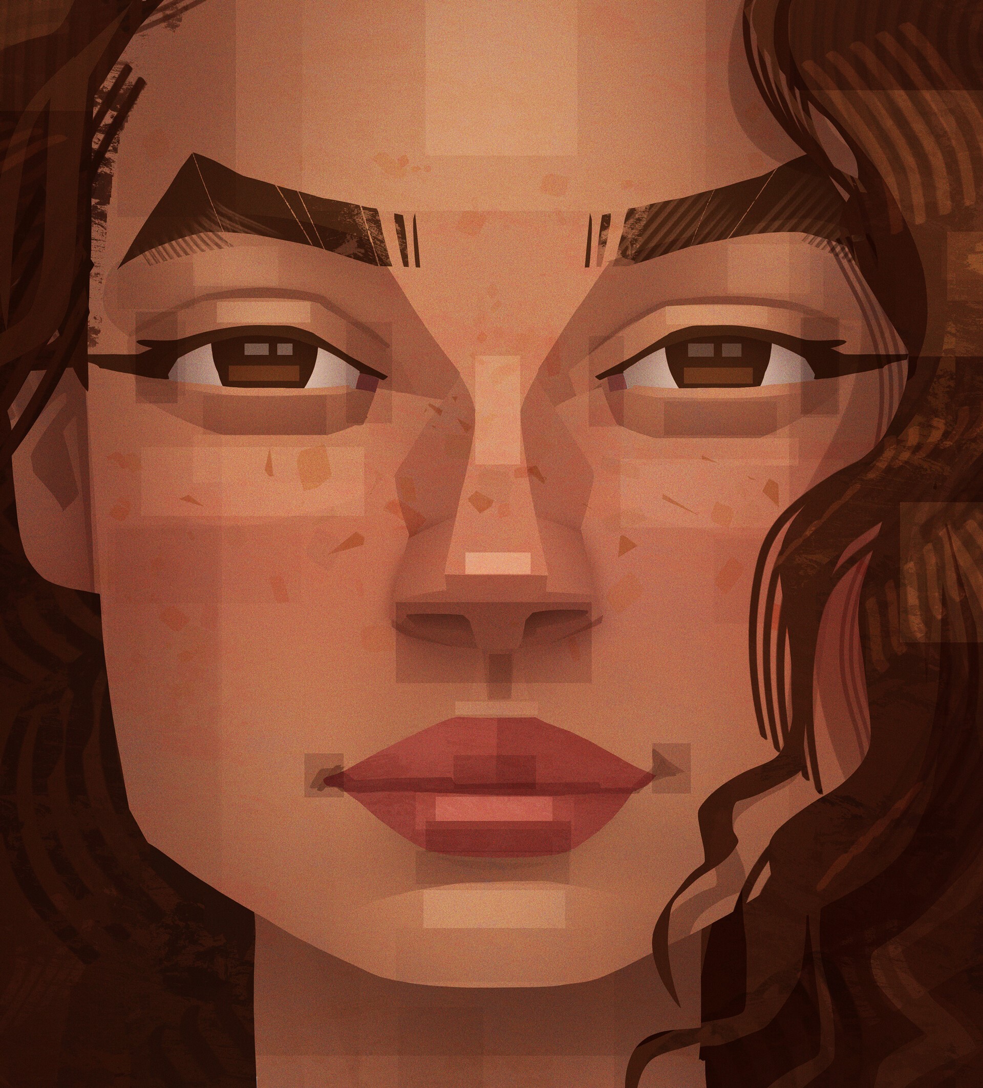 Artwork of a woman's face HD Phone Wallpaper