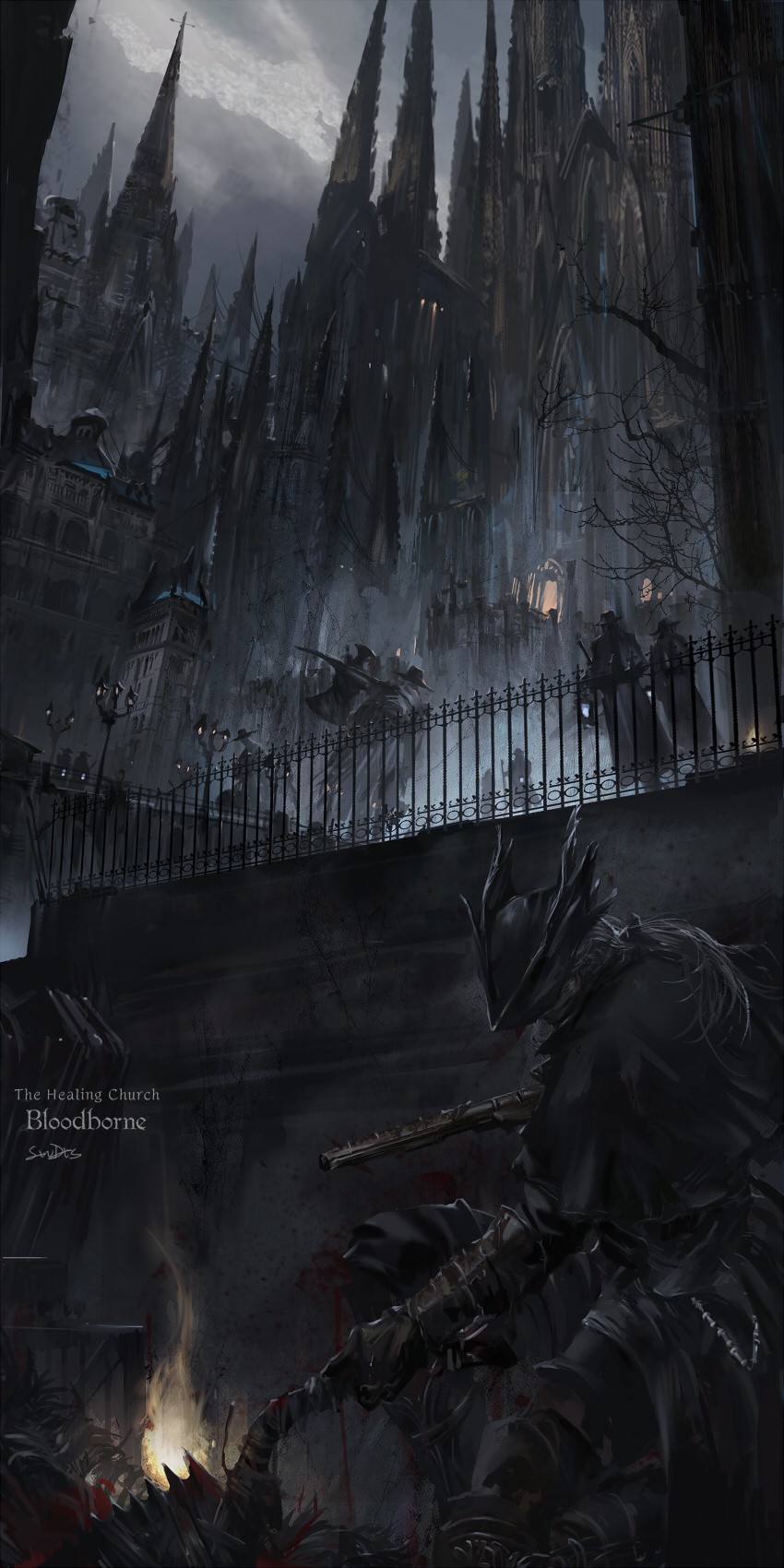The Healing Church in Bloodborne Fantasy Art HD Phone Wallpaper