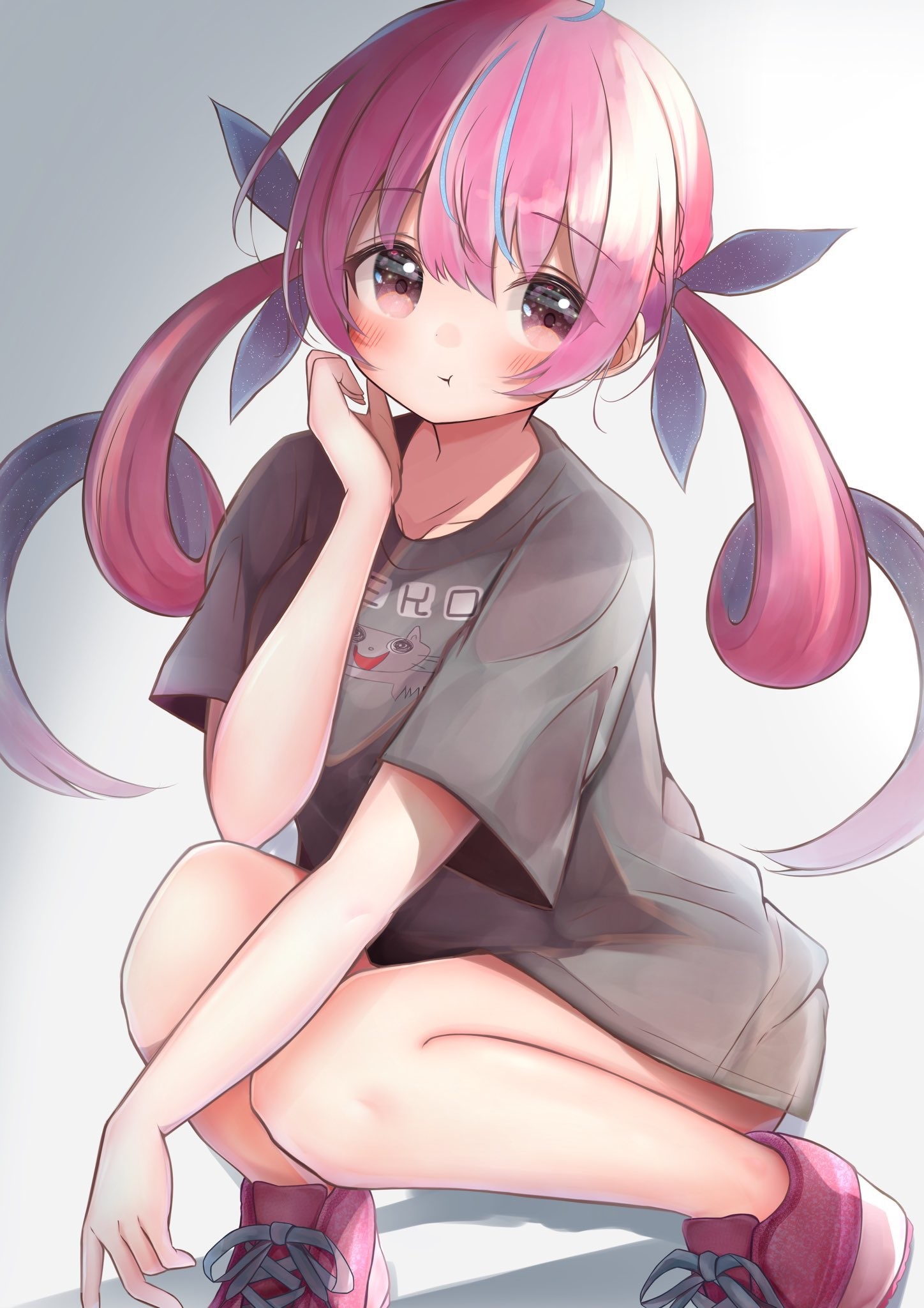 Minato Aqua from Hololive pouting HD Phone Wallpaper