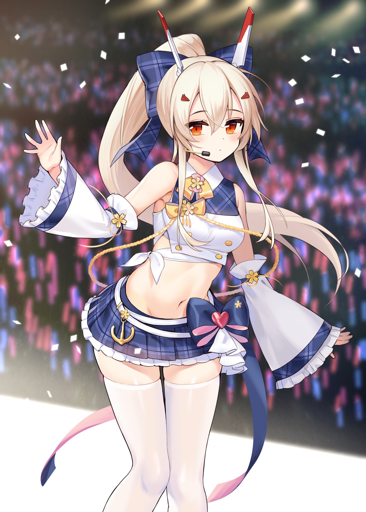 Ayanami from Azur Lane performing on stage HD Phone Wallpaper