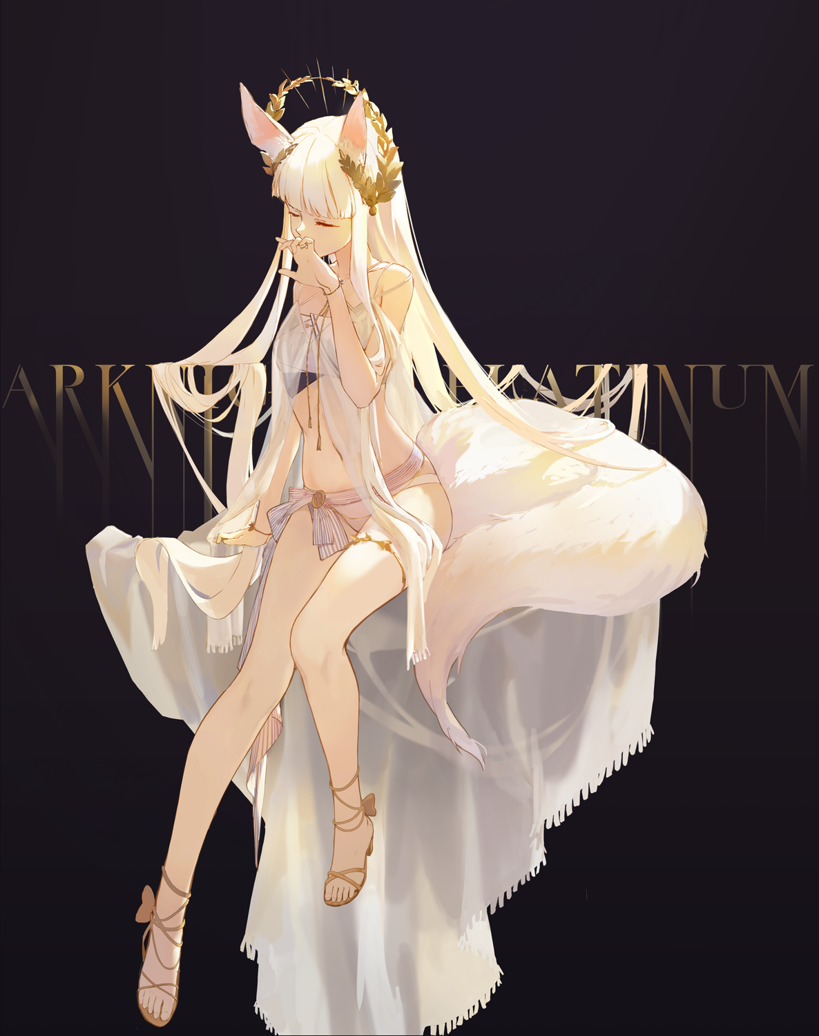 Platinum from Arknights in a bikini HD Phone Wallpaper