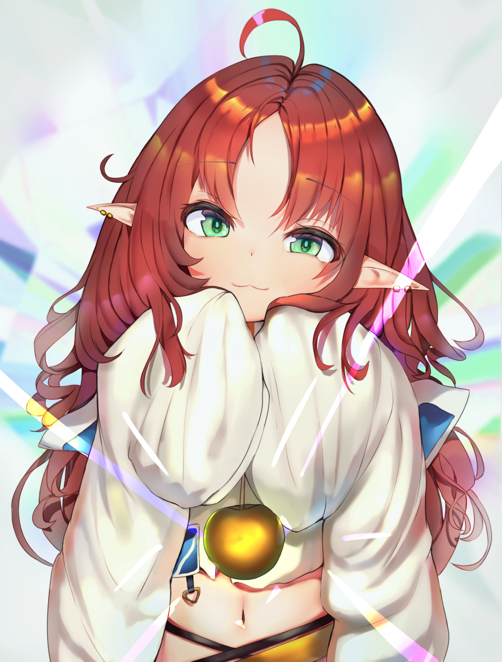 Elf girl with red hair from Arknights HD Phone Wallpaper