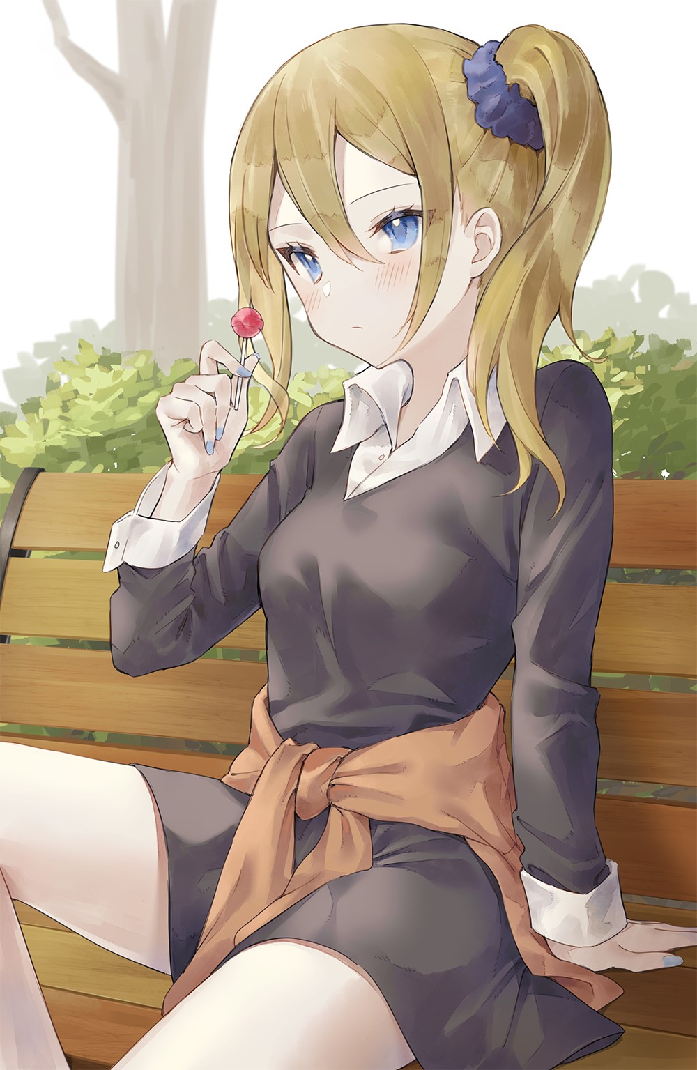 Hayasaka Ai from Kaguya-Sama: Love is War with a lollipop HD Phone Wallpaper