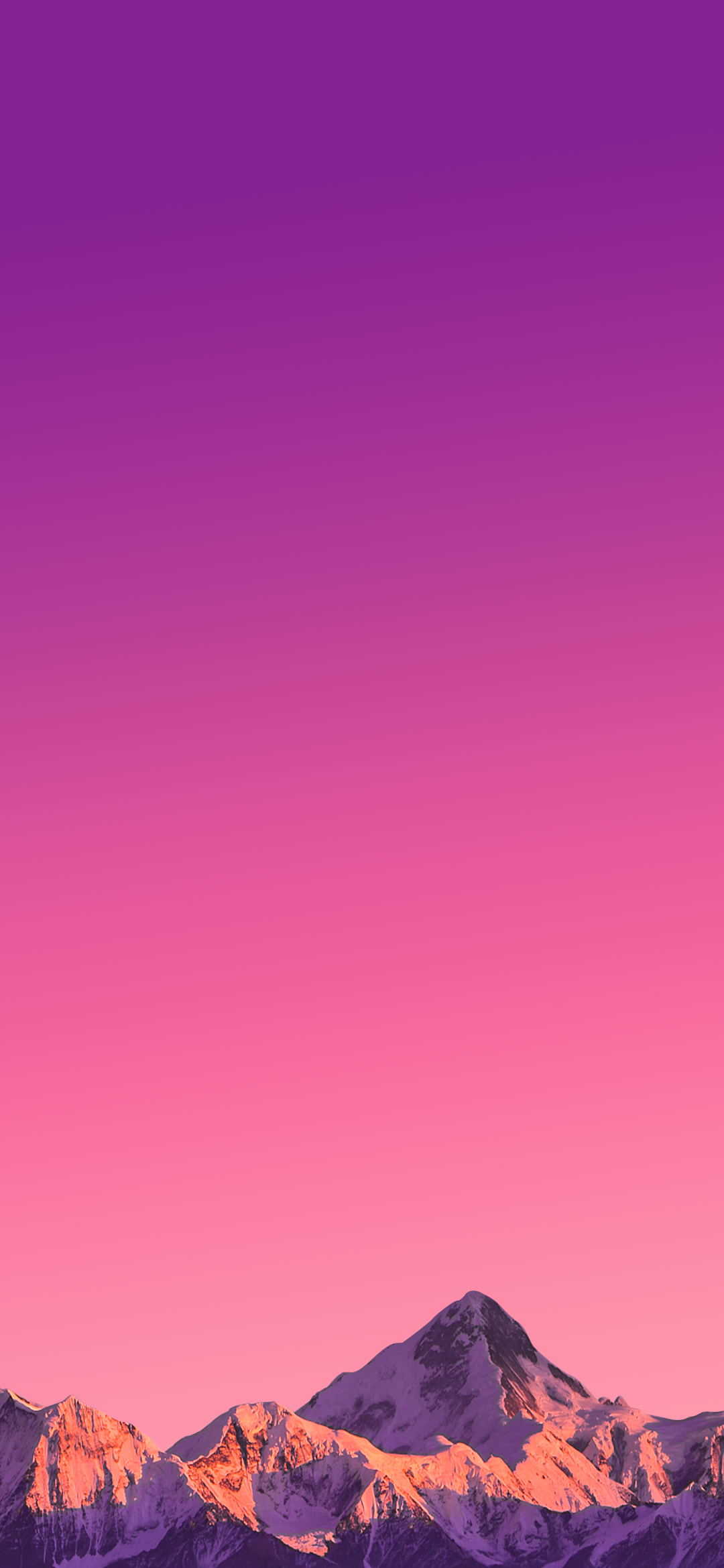 Mountains with purple and pink gradient sky HD Phone Wallpaper