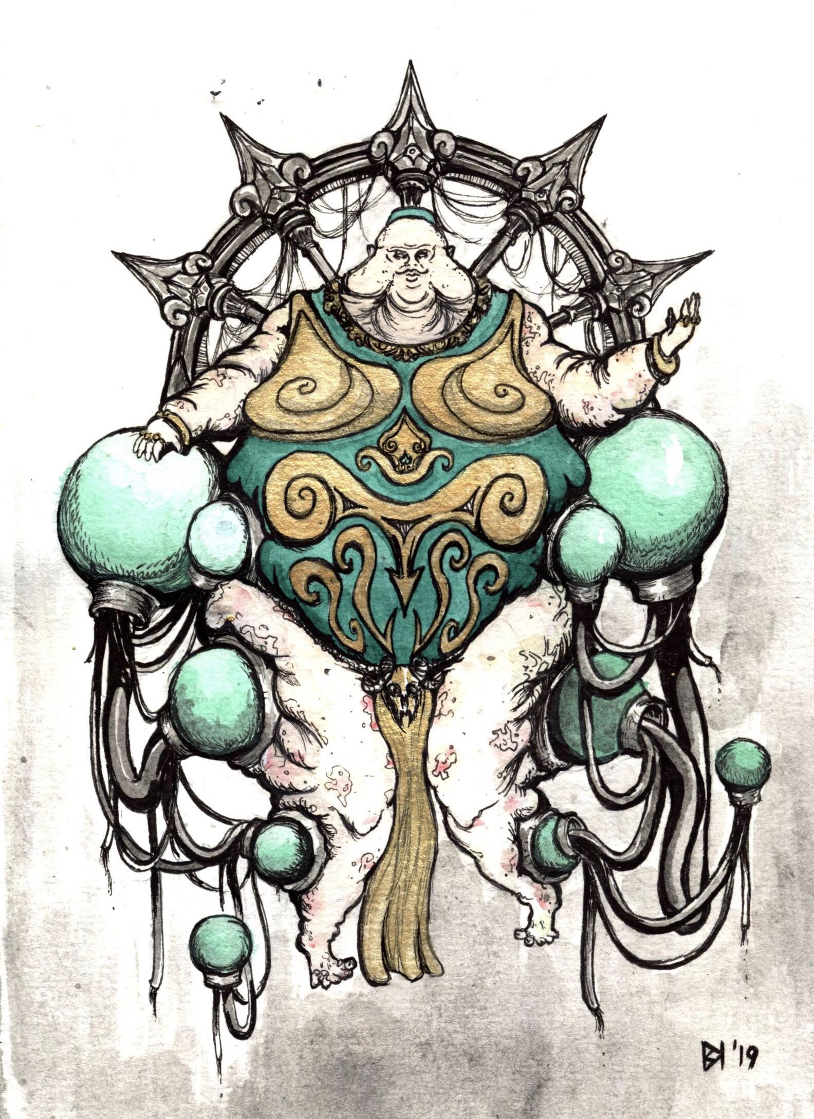Artwork of Vladimir Harkonnen from Dune HD Phone Wallpaper