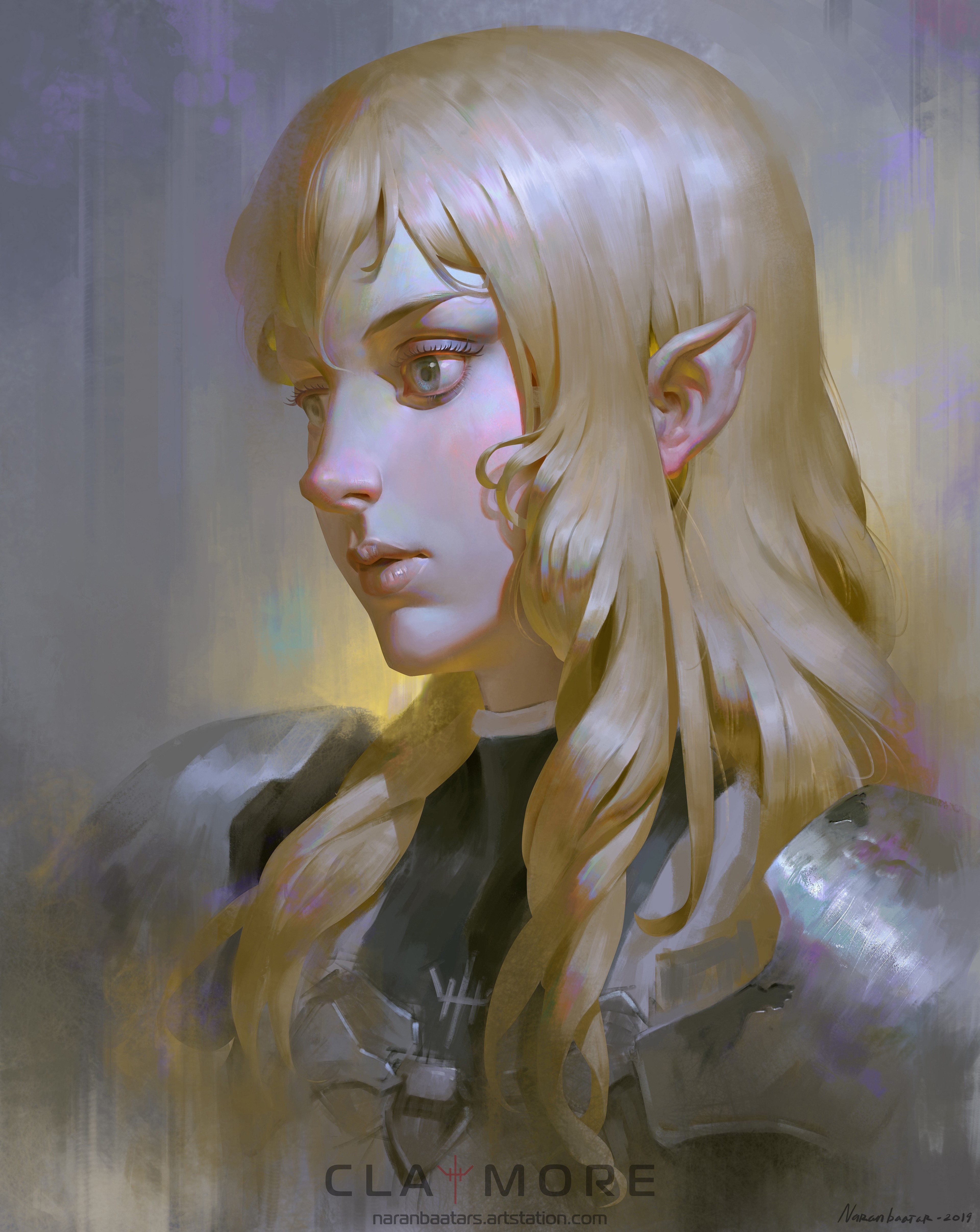 Flora from Claymore, female warrior with blond hair and armor HD Phone Wallpaper
