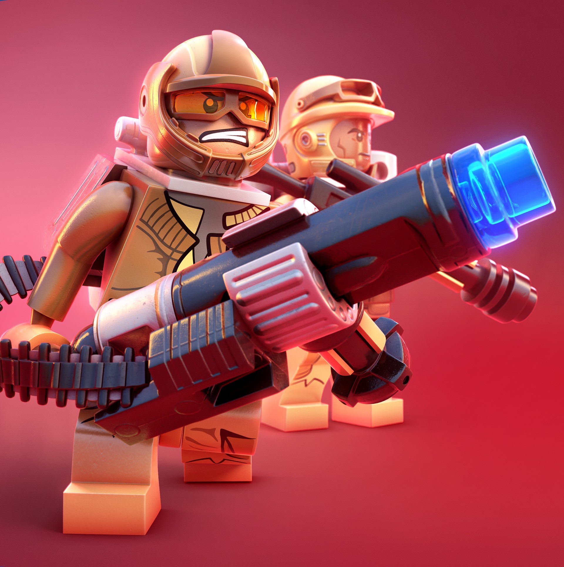 LEGO soldiers with futuristic weapons HD Phone Wallpaper