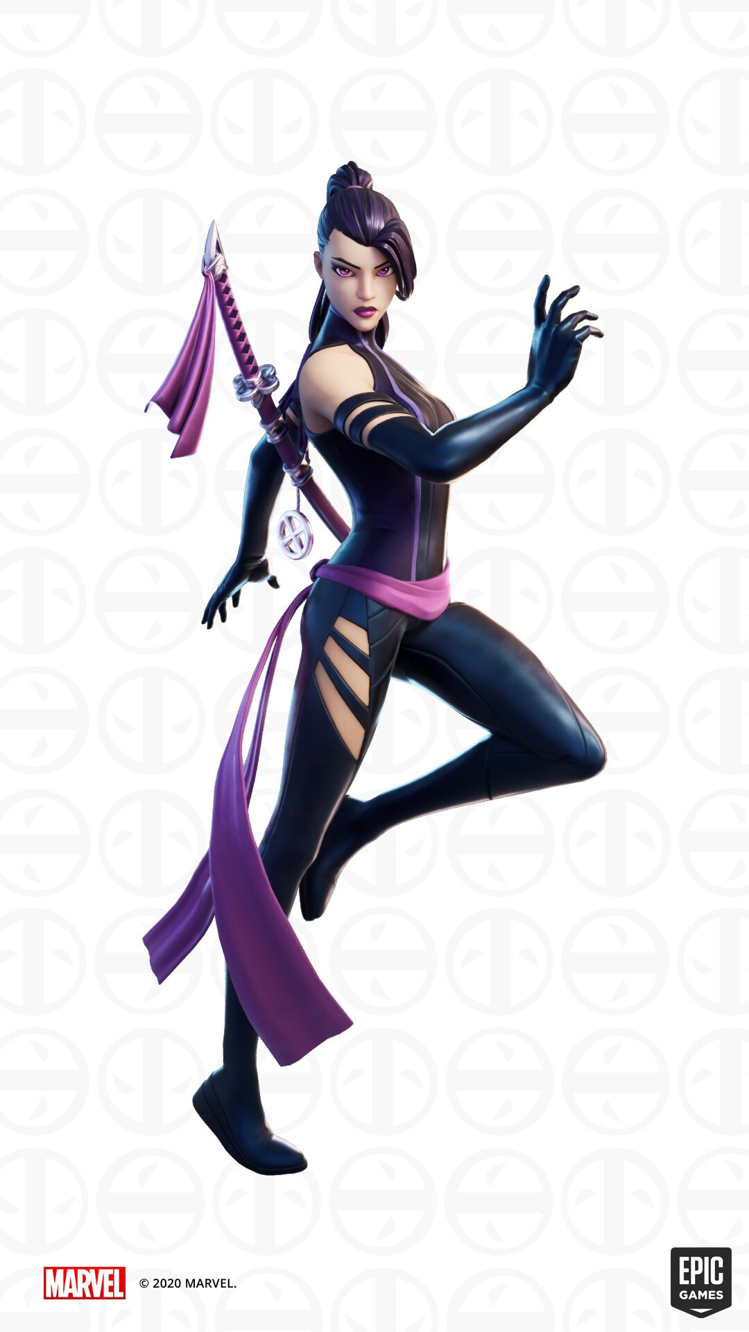 Psylocke from Marvel Comics X-Force HD Phone Wallpaper