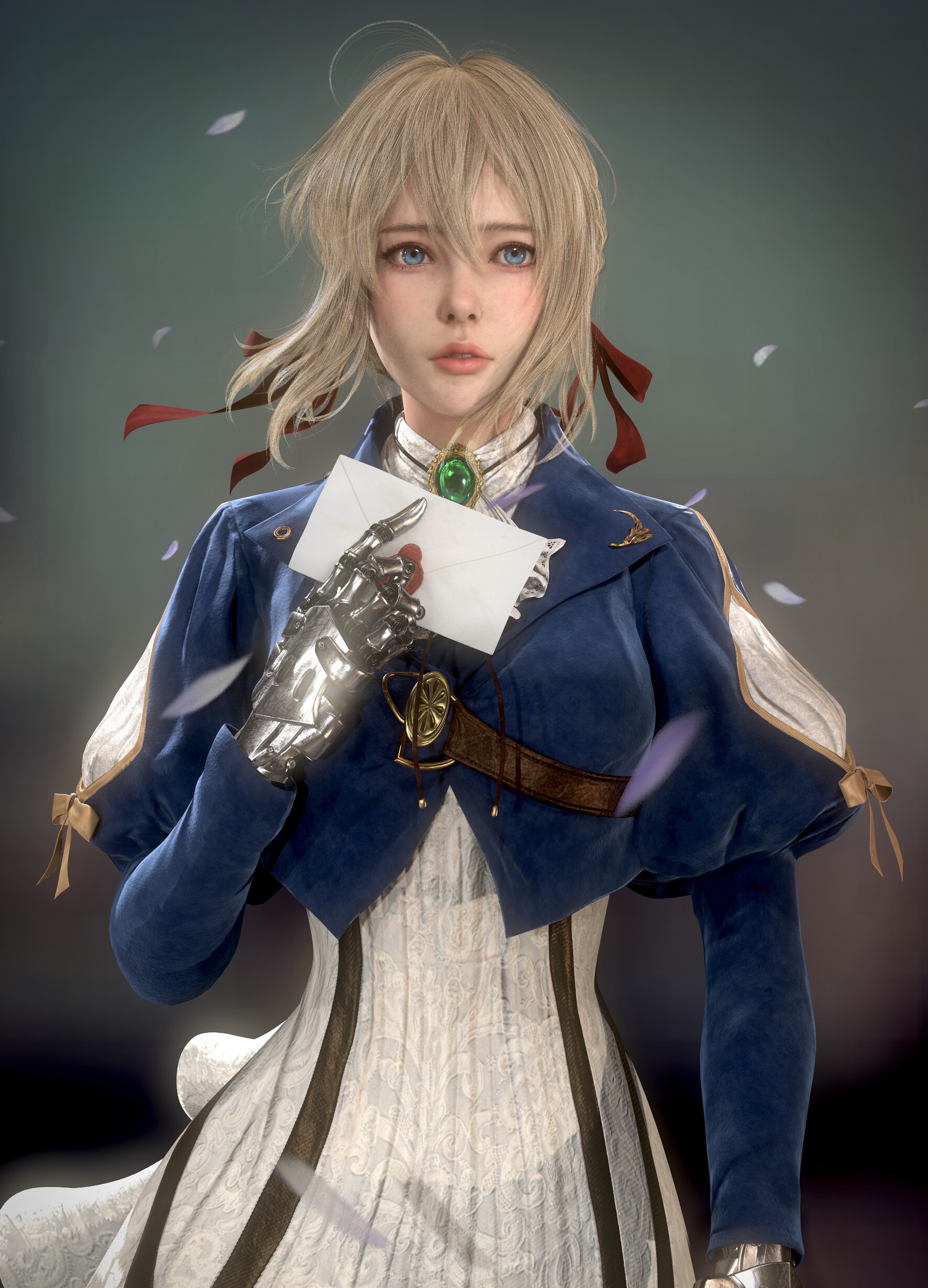 Violet Evergarden holding a letter HD Phone Wallpaper