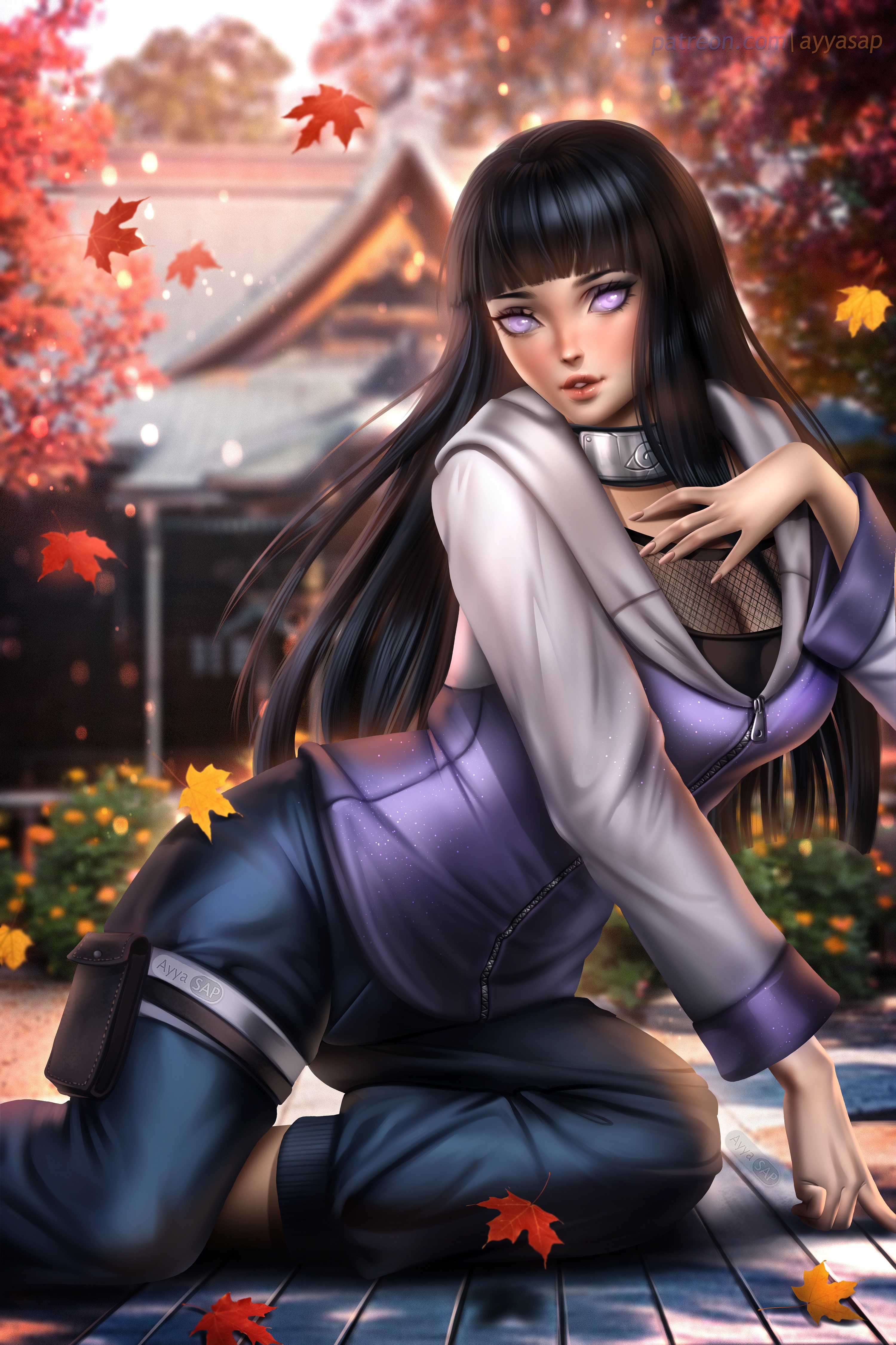 Hyuuga Hinata Digital Anime Artwork HD Phone Wallpaper