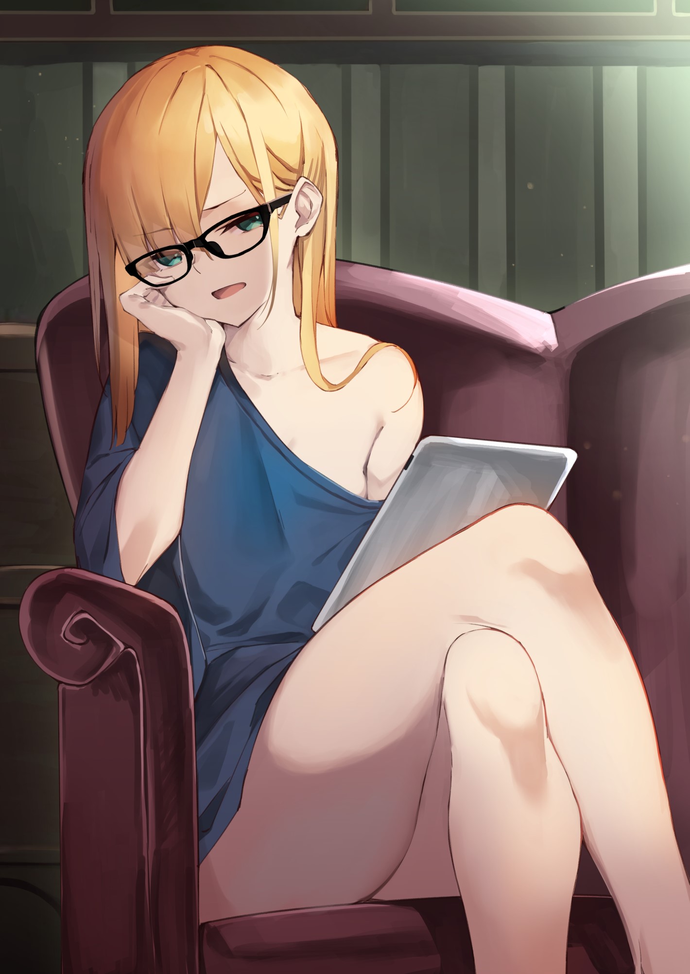 Reines El-Melloi Archisorte from Fate/Grand Order reading on a couch HD Phone Wallpaper