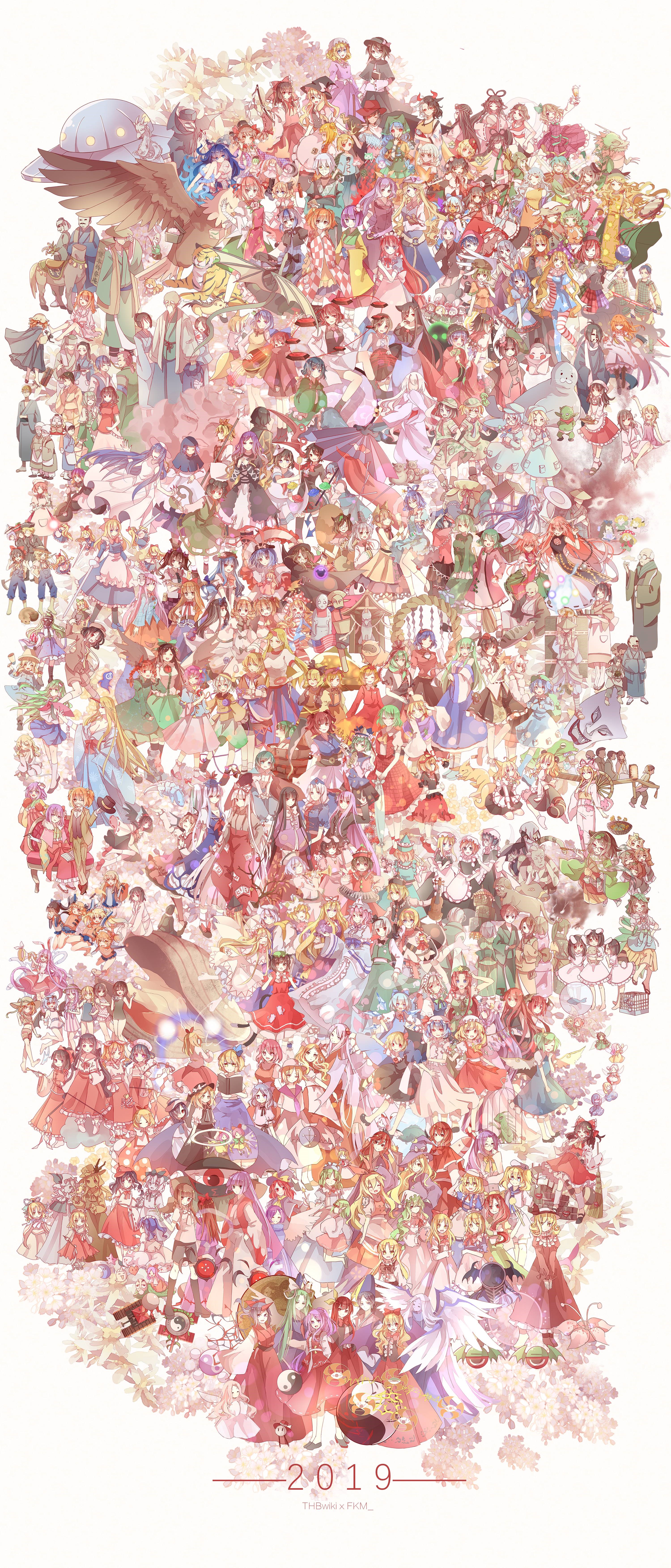 Touhou Project characters illustration 2019 HD Phone Wallpaper