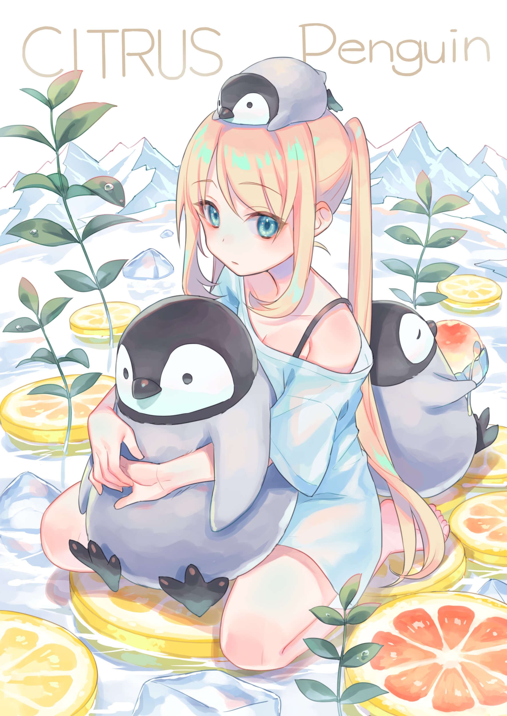 Citrus Penguin Anime Artwork by Zoff HD Phone Wallpaper
