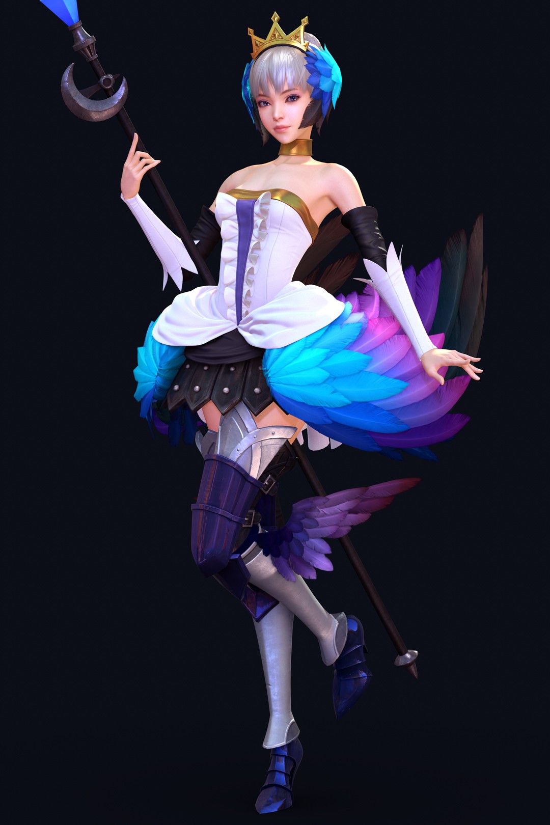 Character from Odin Sphere Shin JeongHo 3D render HD Phone Wallpaper