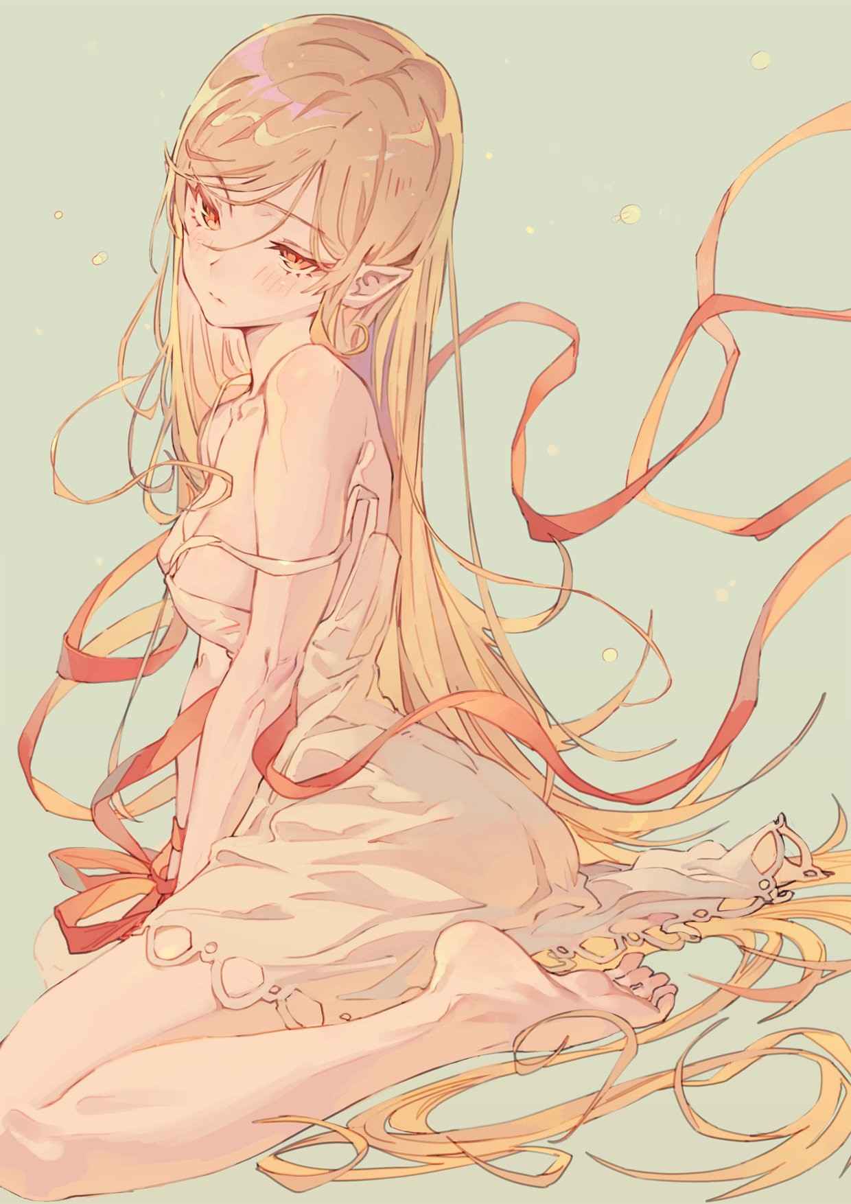 Oshino Shinobu from Monogatari Series HD Phone Wallpaper