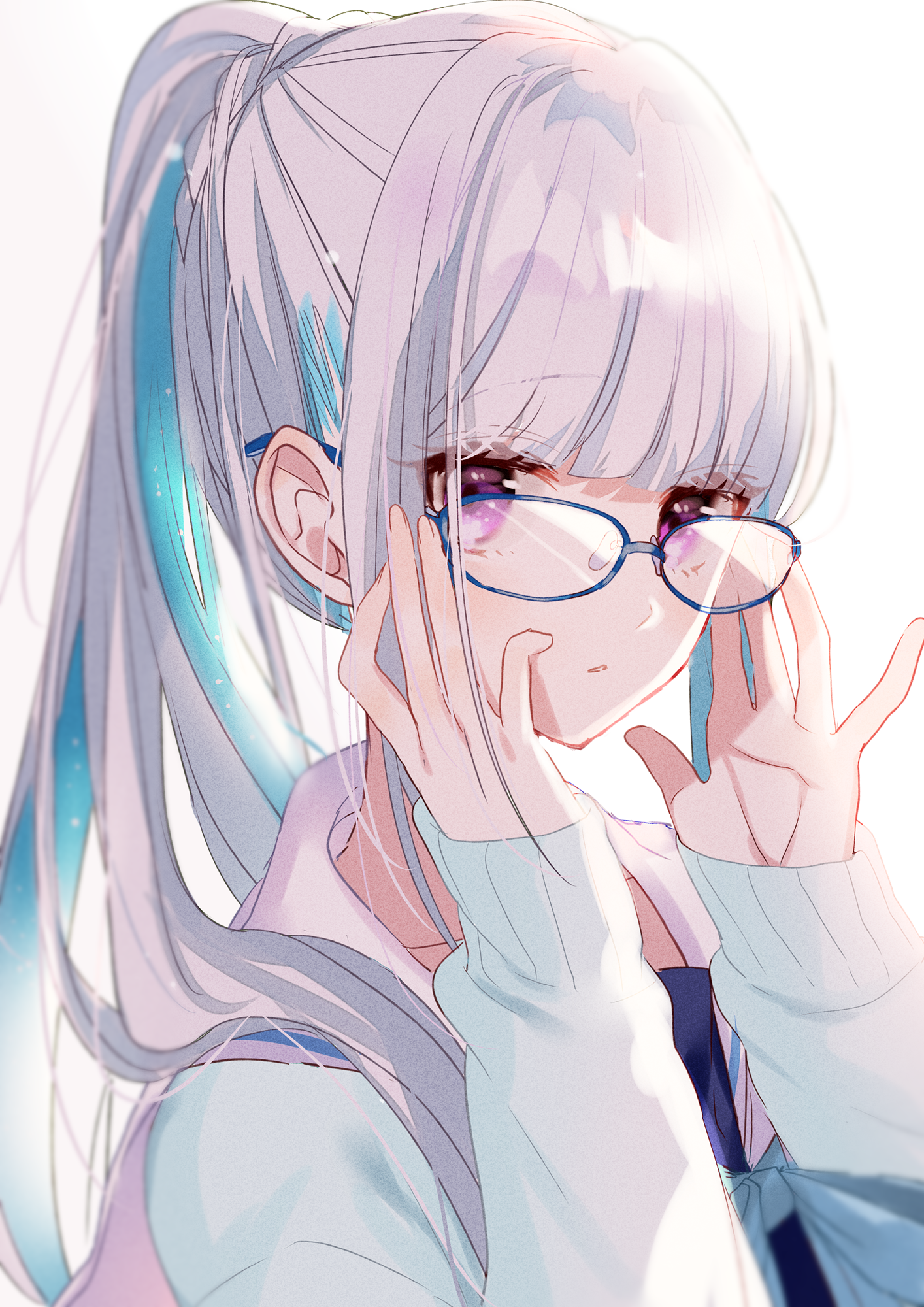 Lize Helesta from Nijisanji with glasses HD Phone Wallpaper