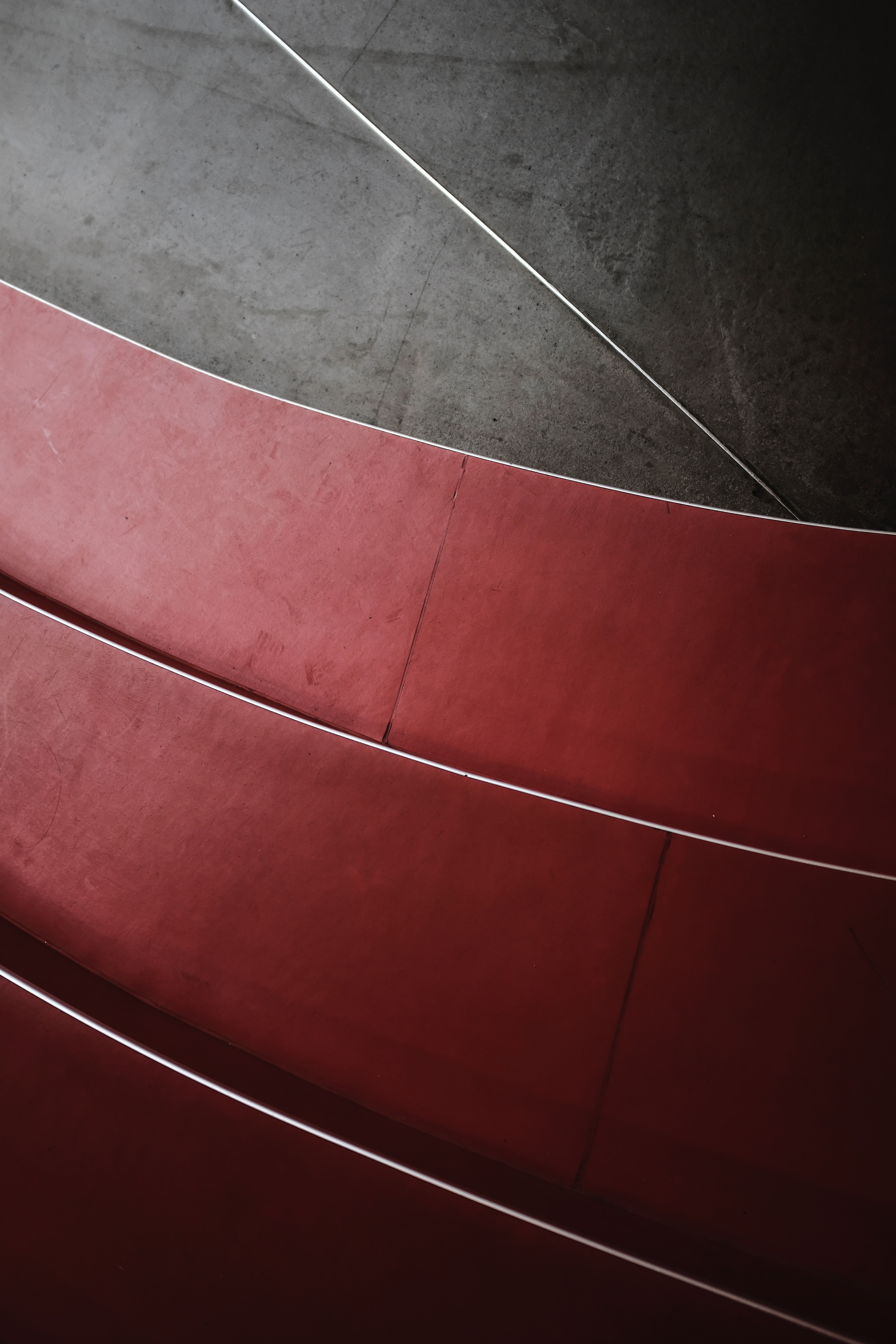 Abstract Red and Gray Curves with Silver Line HD Phone Wallpaper