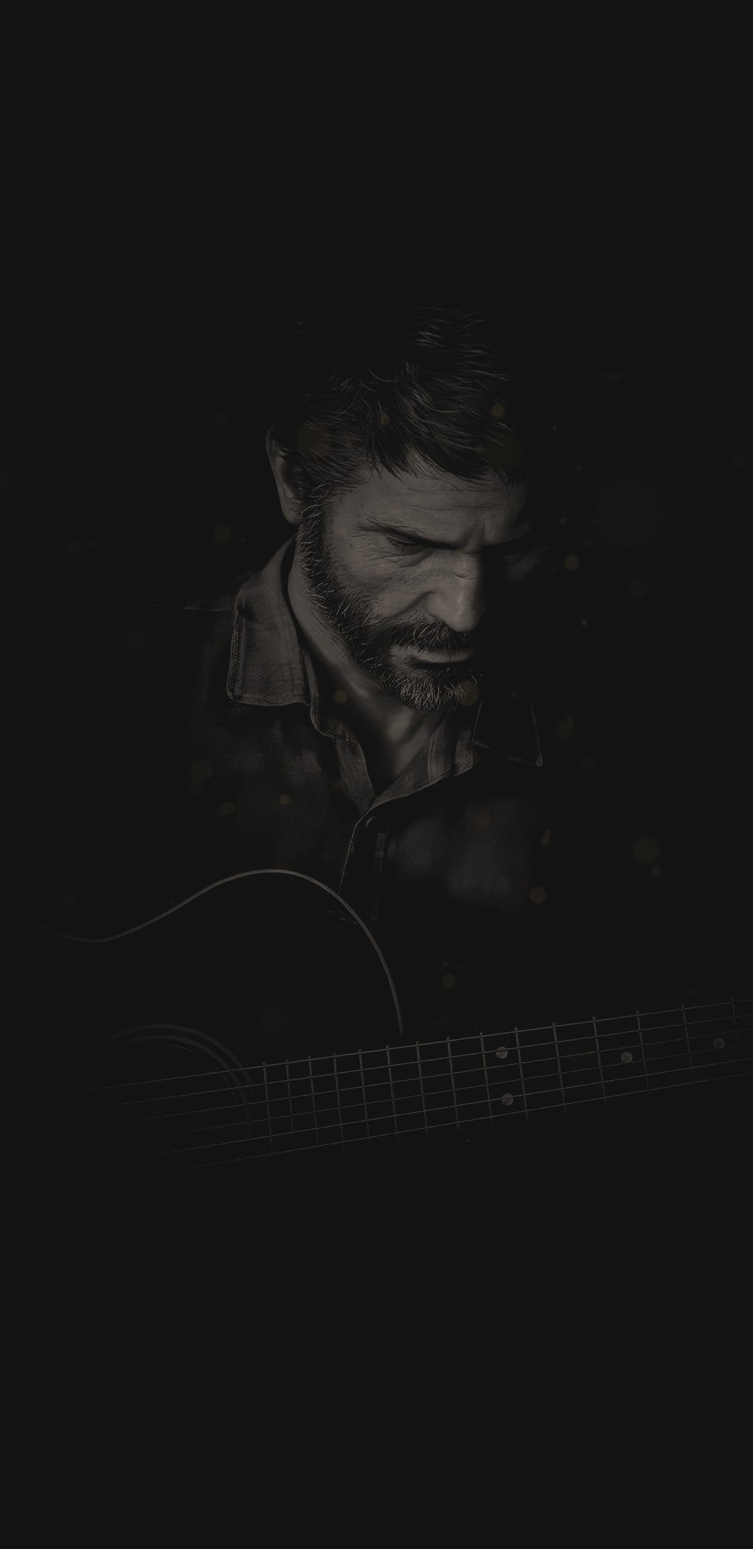 Joel from The Last of Us playing guitar HD Phone Wallpaper