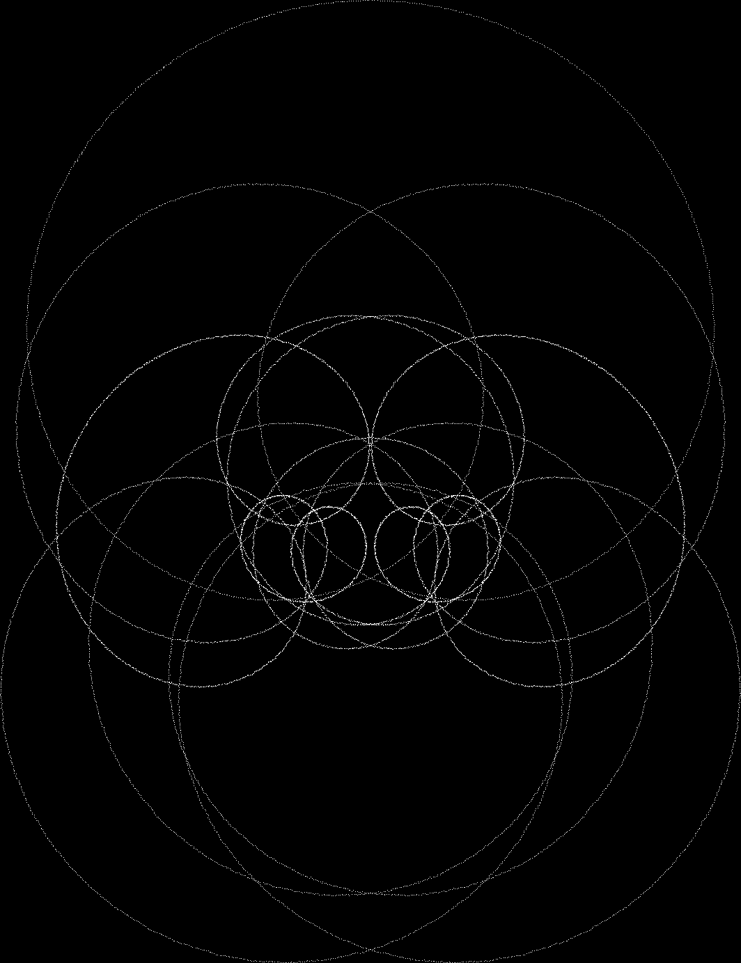 Abstract geometric drawing of overlapping circles HD Phone Wallpaper
