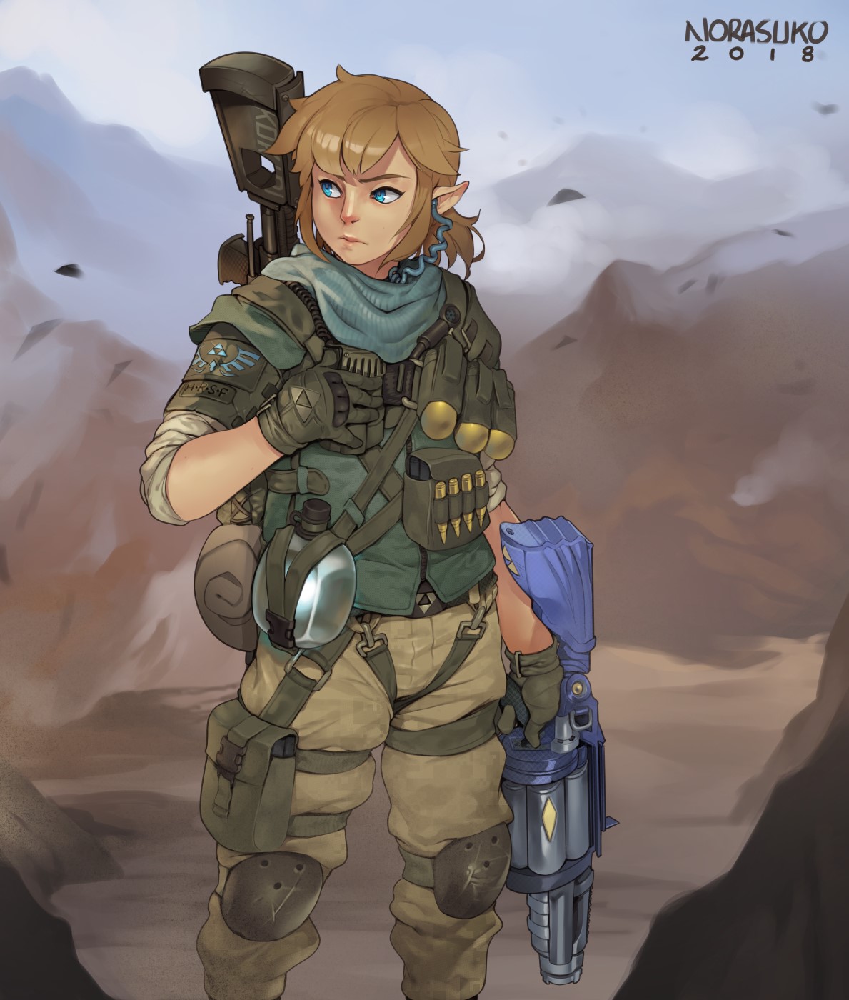 Link from The Legend of Zelda in military attire HD Phone Wallpaper