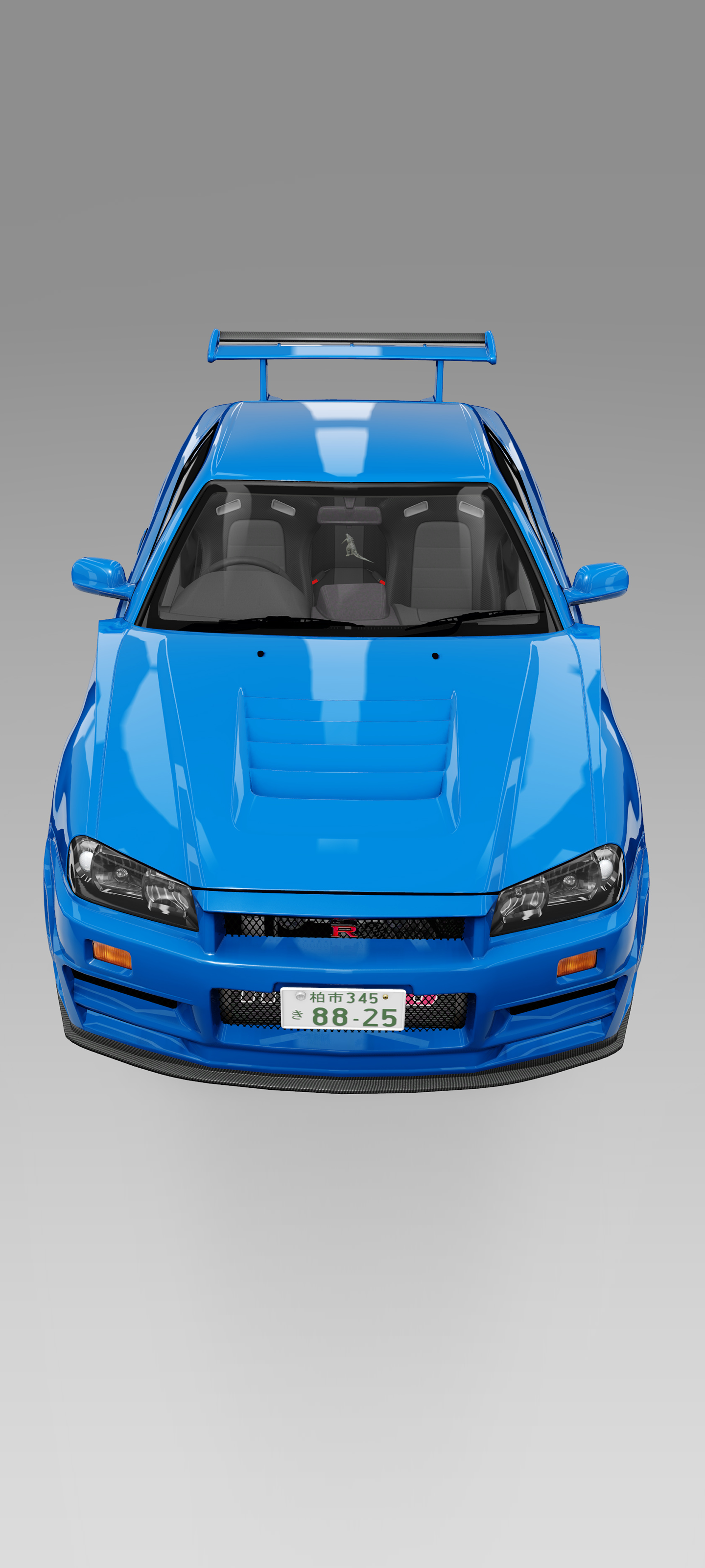 Blue Nissan Skyline GT-R R34 HD Phone Wallpaper