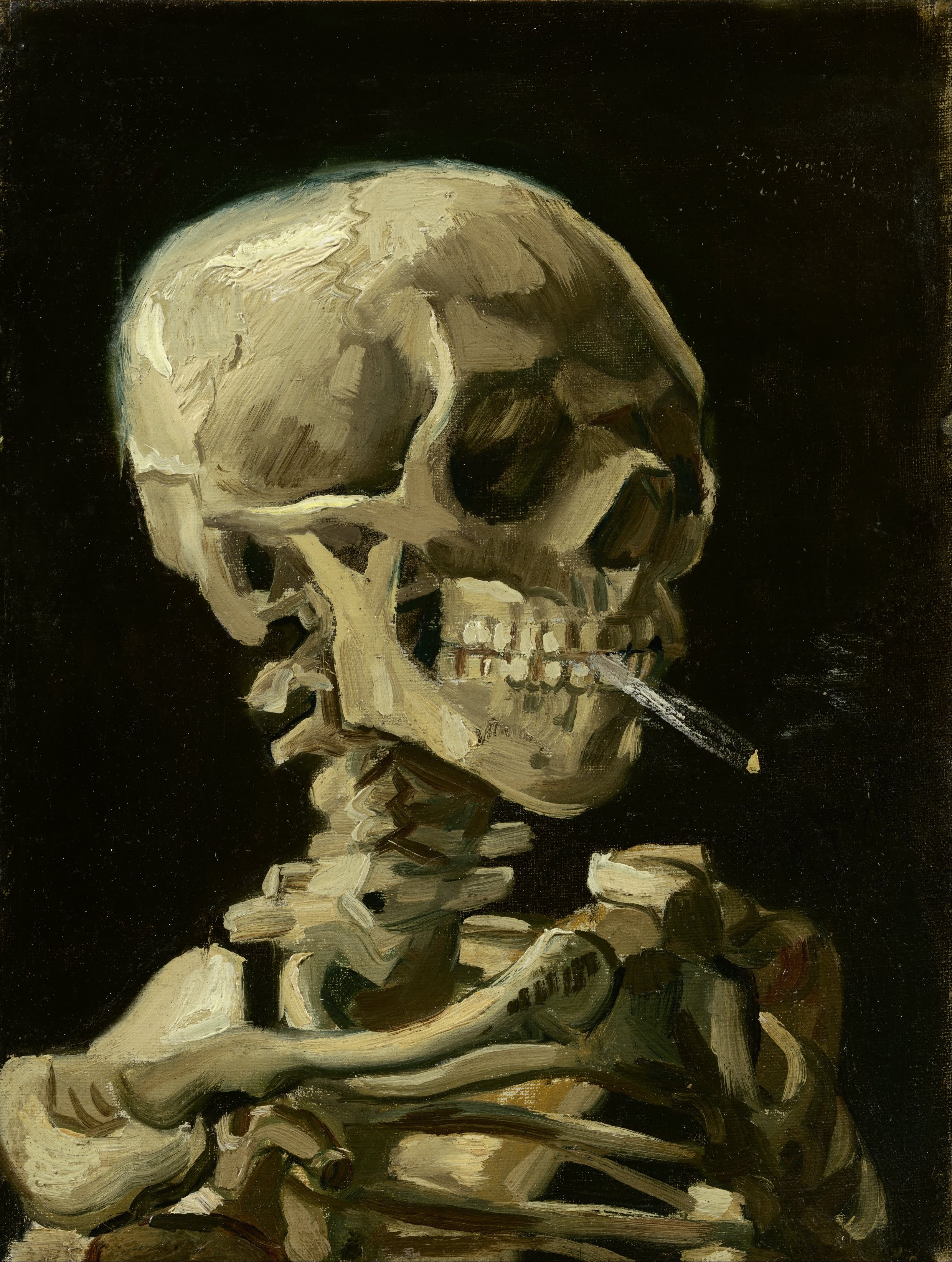 Skeleton smoking a cigarette HD Phone Wallpaper