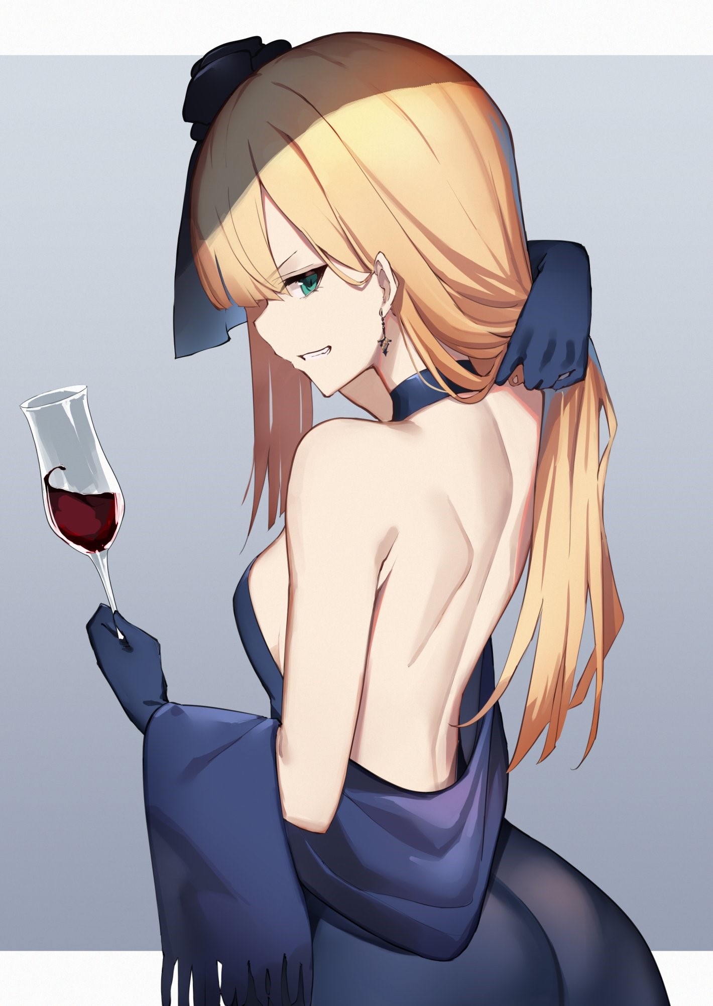 Reines El-Melloi Archisorte from Fate/Grand Order holding a glass of wine HD Phone Wallpaper