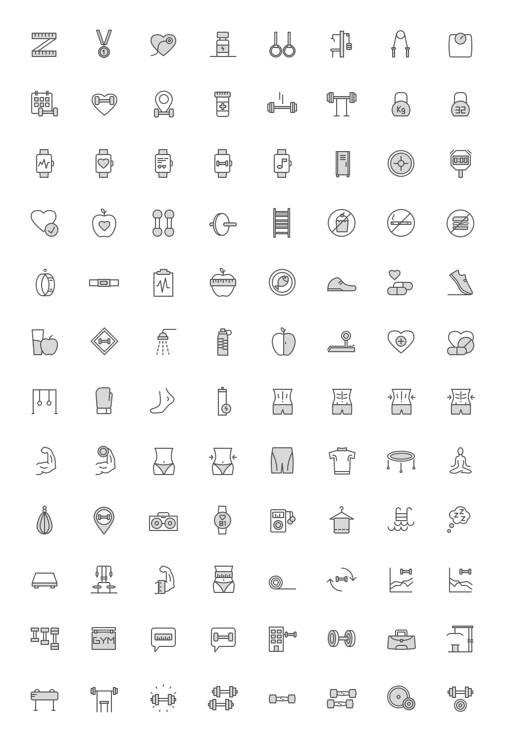Collection of fitness and health icons HD Phone Wallpaper