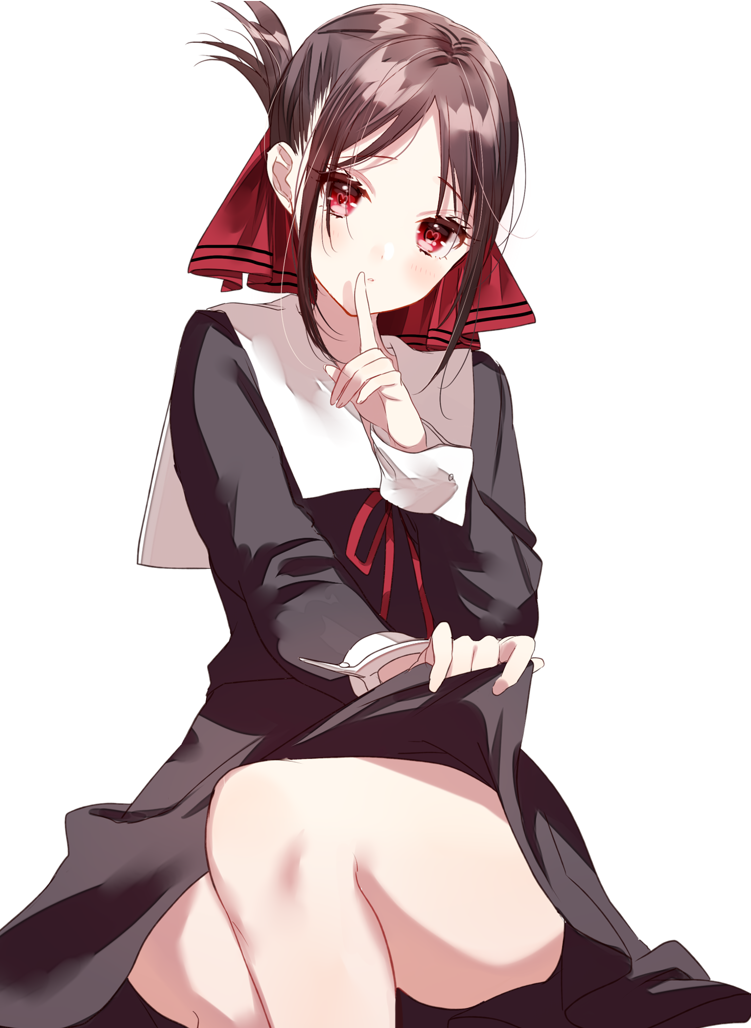 Kaguya Shinomiya from Kaguya-Sama: Love is War lifting her dress HD Phone Wallpaper