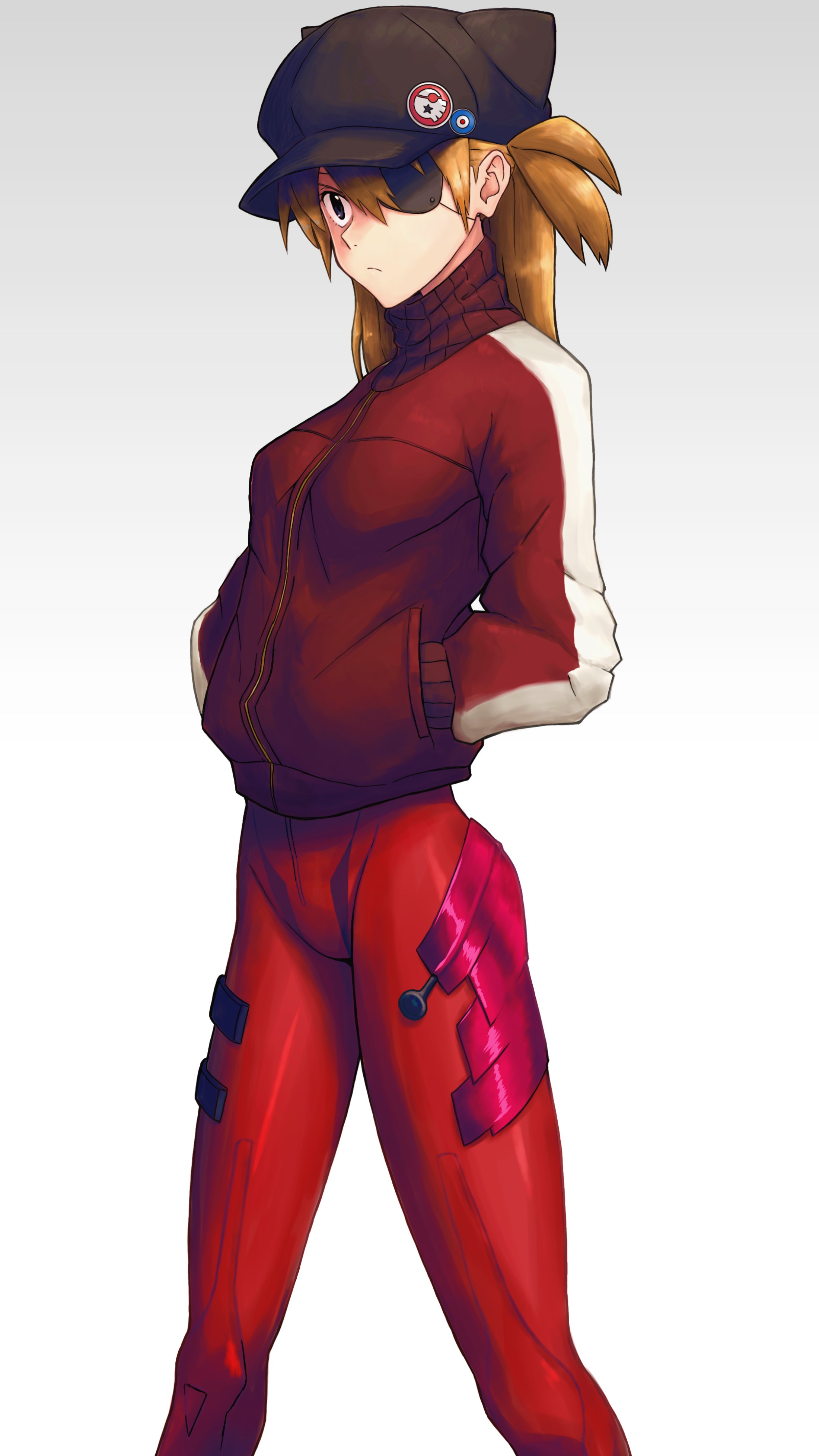 Asuka Langley Soryu from Neon Genesis Evangelion in a tracksuit HD Phone Wallpaper