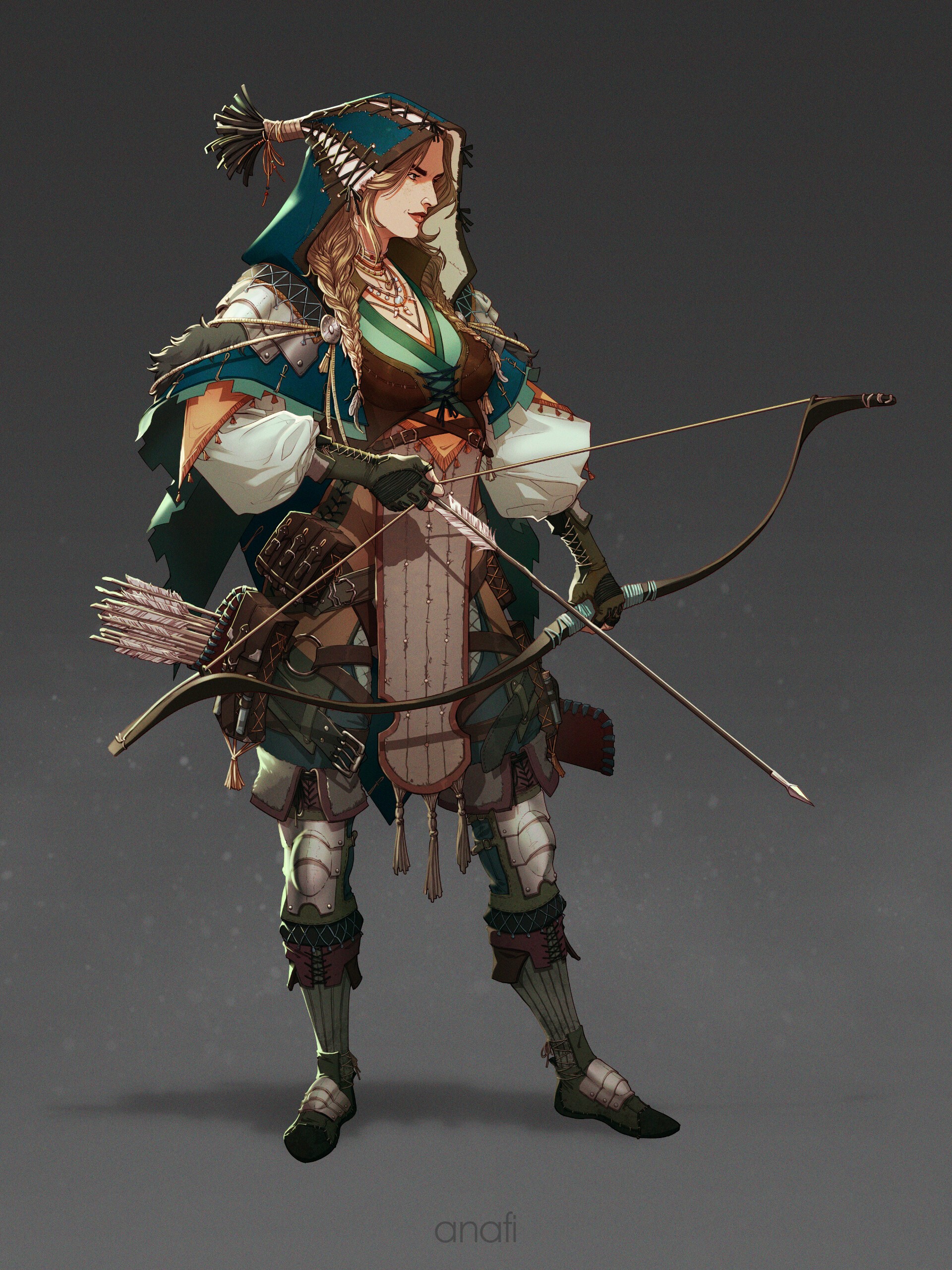 Archer with bow and arrows HD Phone Wallpaper