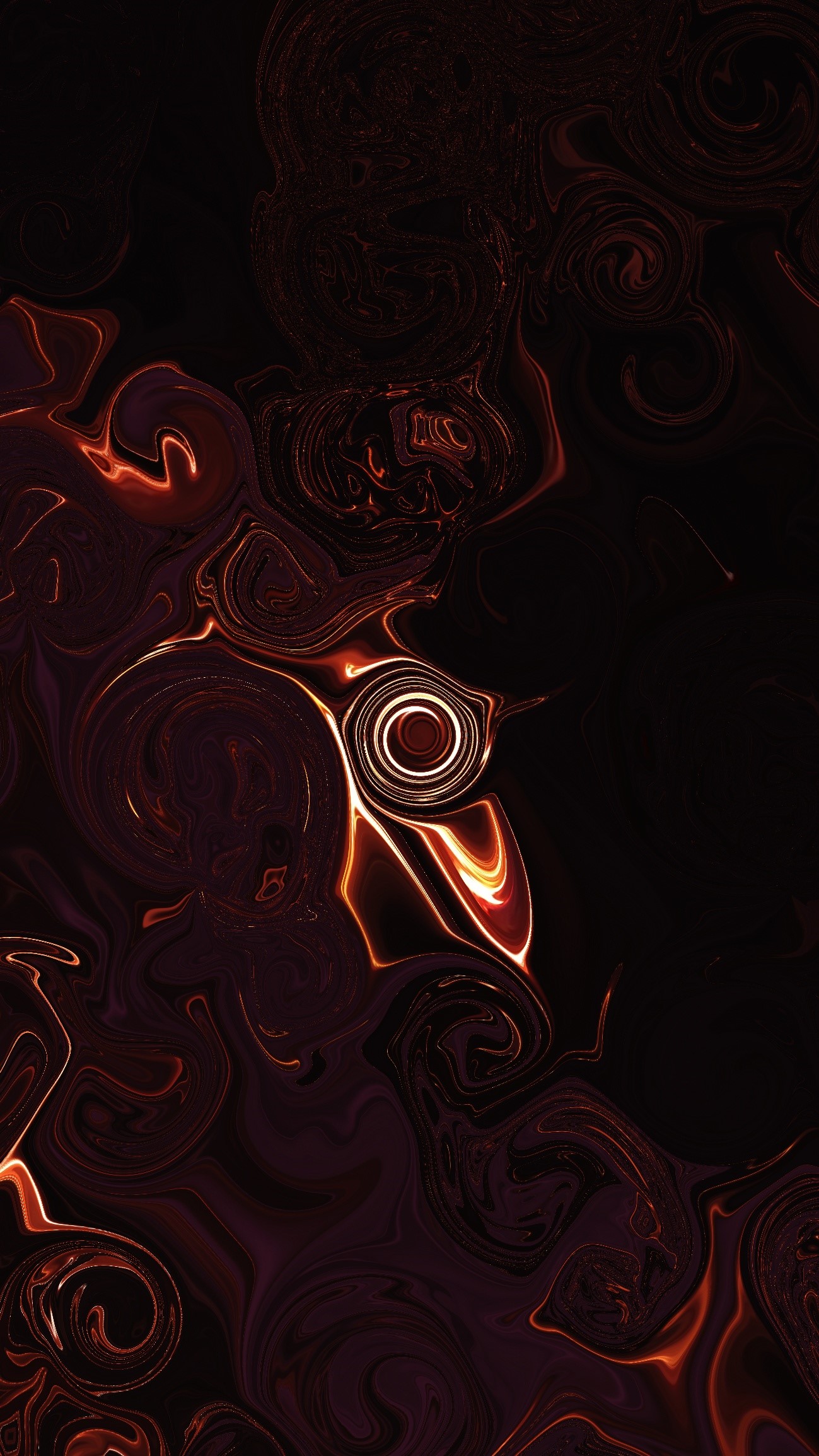 Psychedelic digital art with swirling patterns HD Phone Wallpaper