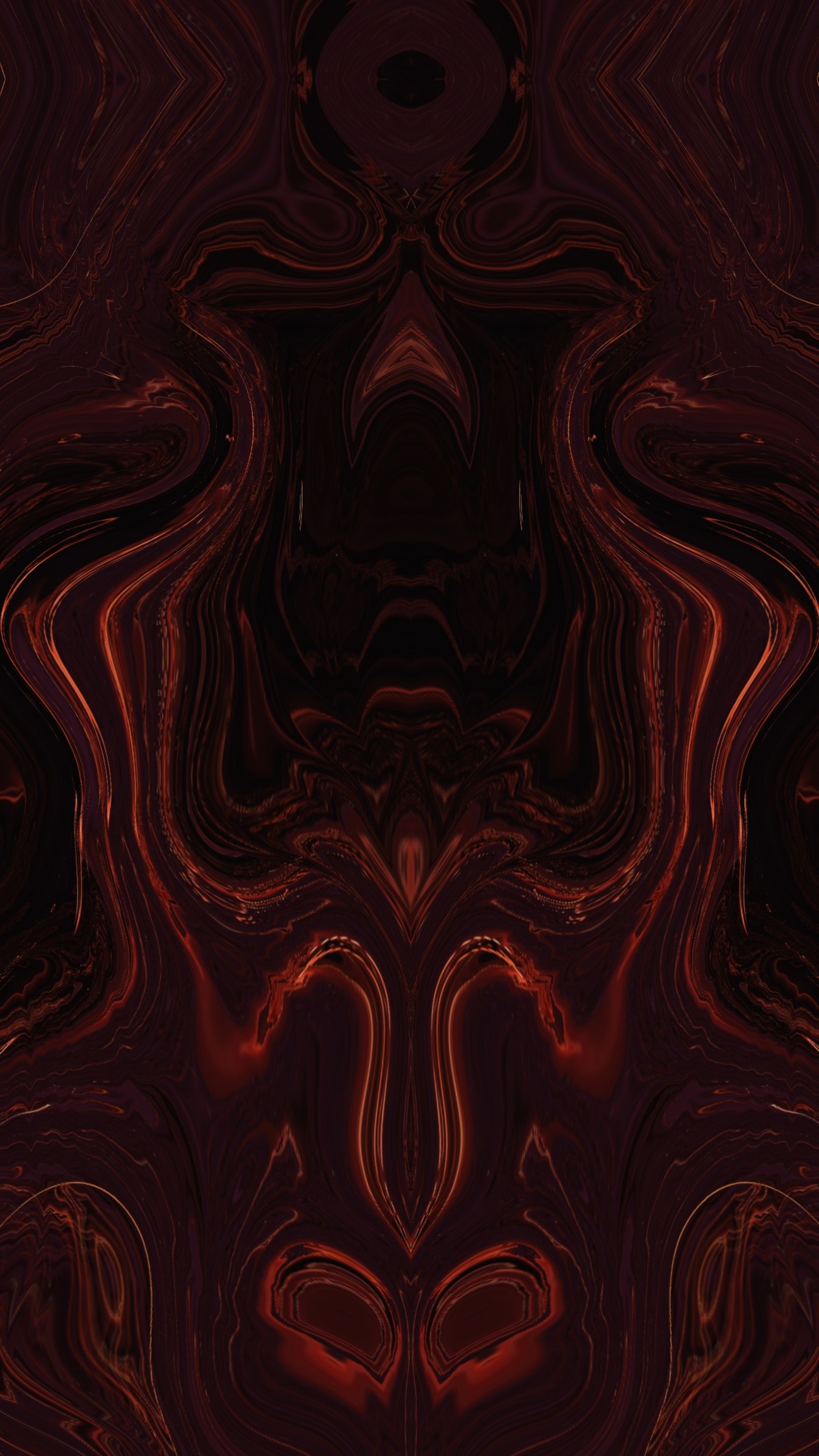 Psychedelic vertical red symmetry texture HD Phone Wallpaper