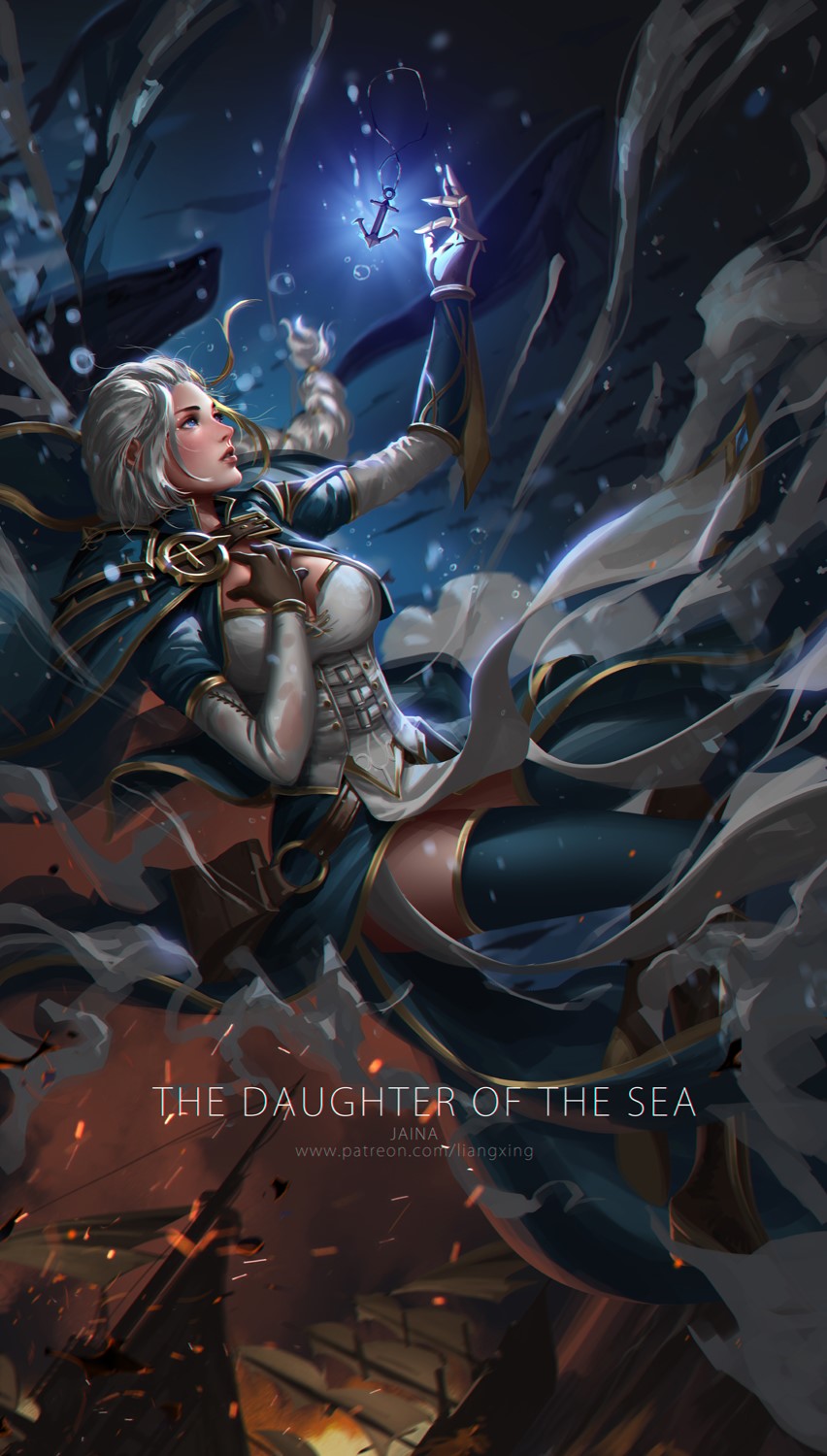 Jaina Proudmoore from Warcraft holding a glowing anchor HD Phone Wallpaper