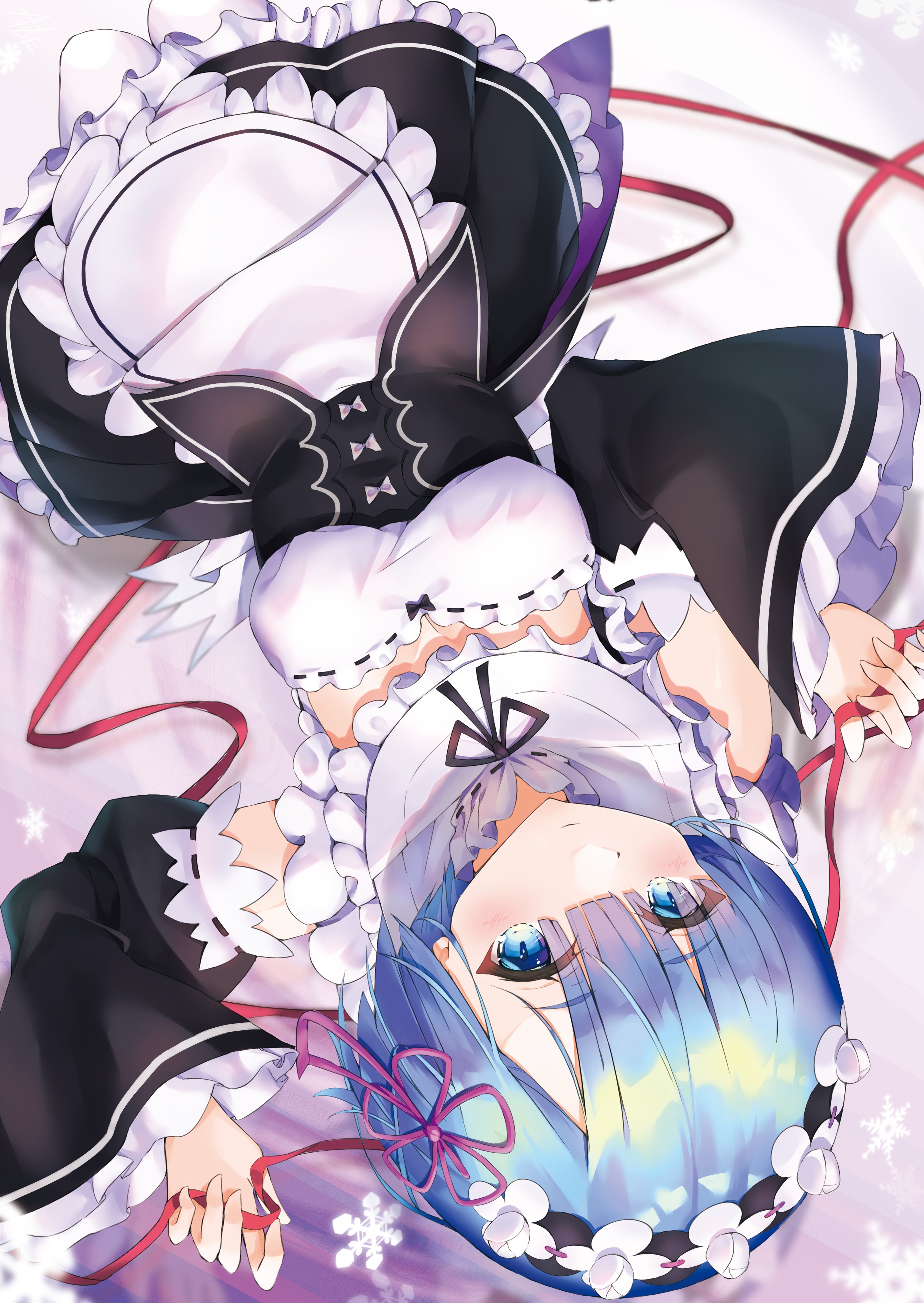 Rem from Re:Zero Maid Outfit HD Phone Wallpaper