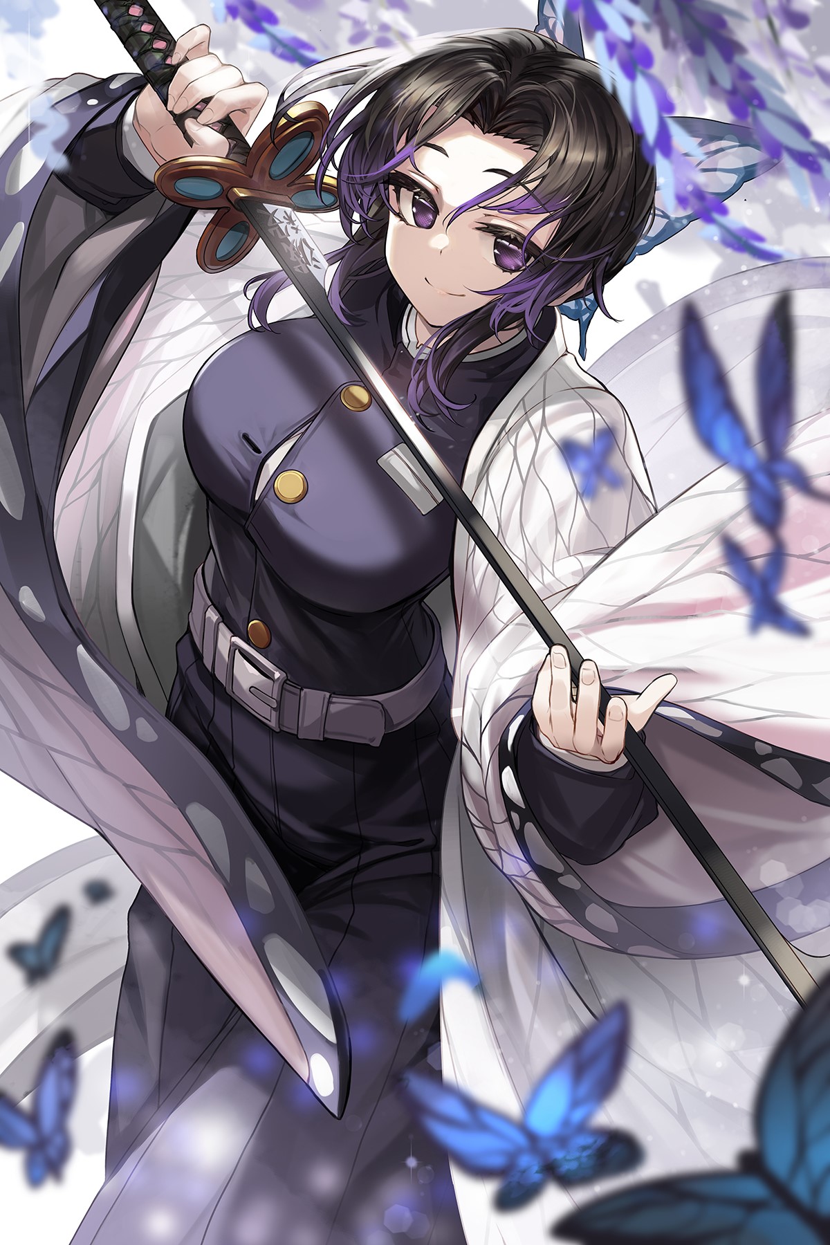 Kochou Shinobu from Kimetsu no Yaiba HD Phone Wallpaper