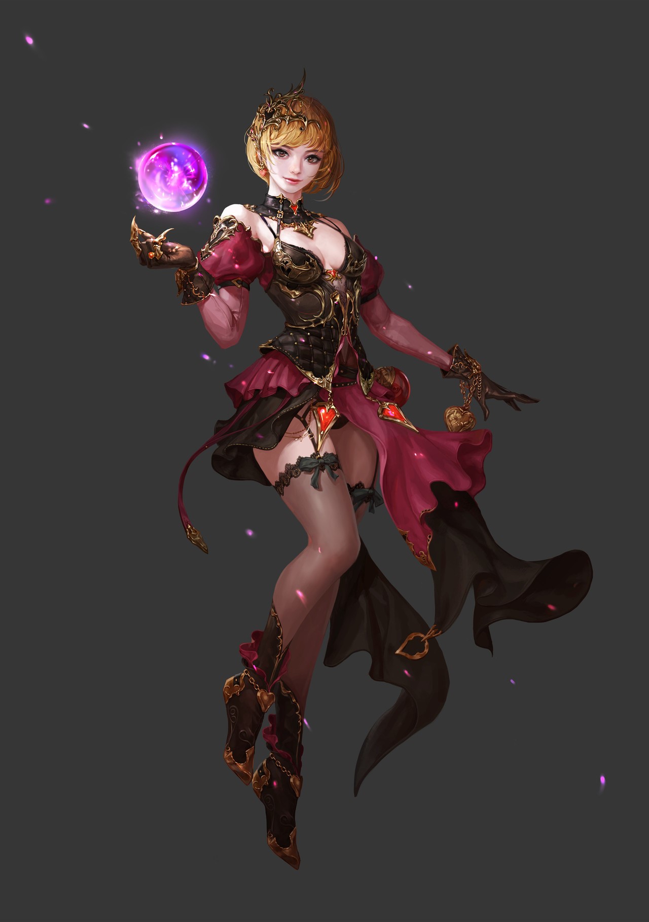 Fantasy girl with magic orb HD Phone Wallpaper