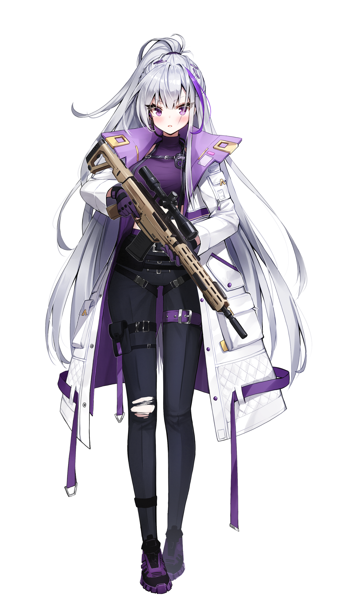 Ankkoyom from Girls Frontline with a sniper rifle HD Phone Wallpaper