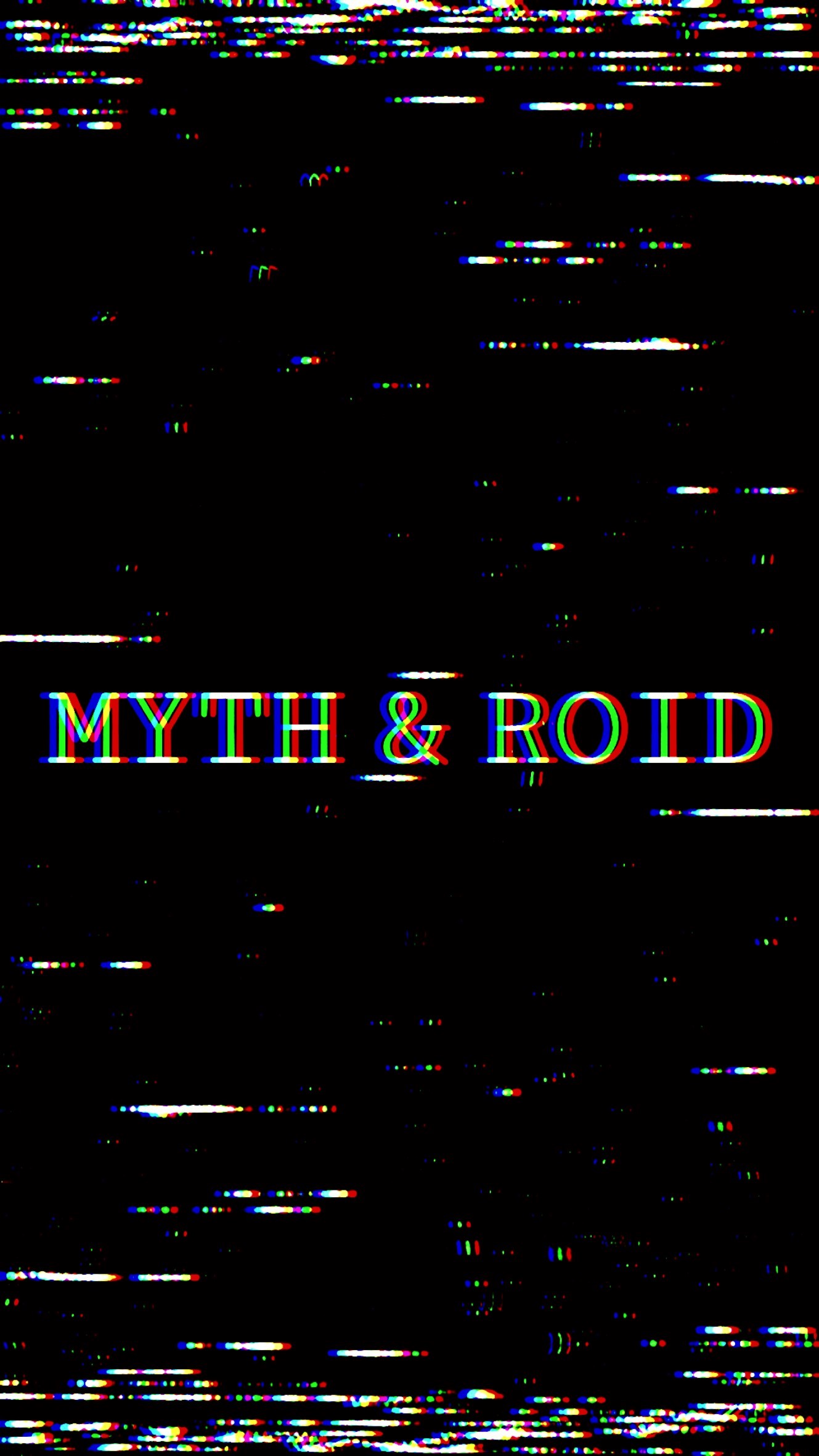 MYTH & ROID logo with glitch effect HD Phone Wallpaper
