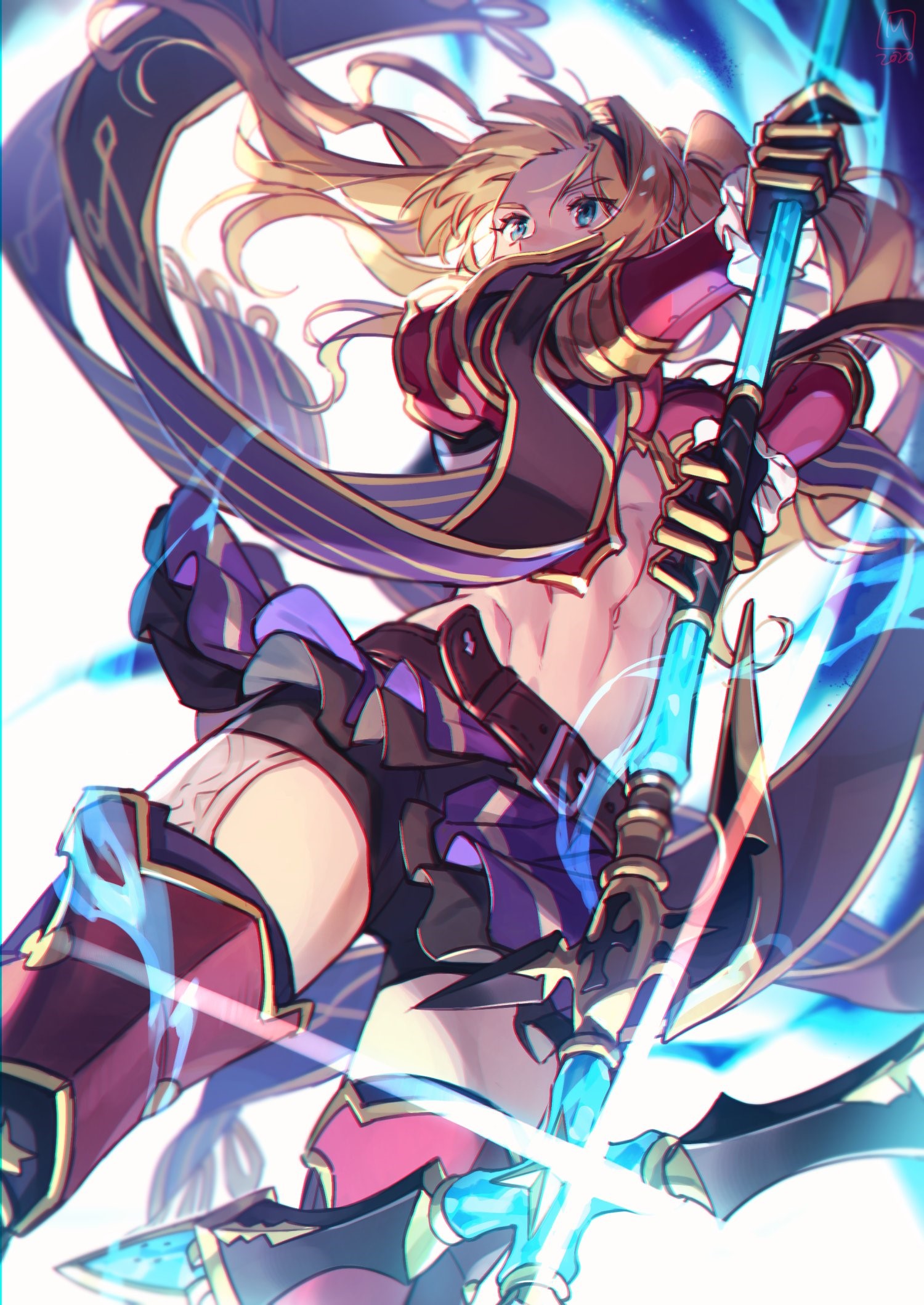 Zeta from Granblue Fantasy with a bow HD Phone Wallpaper