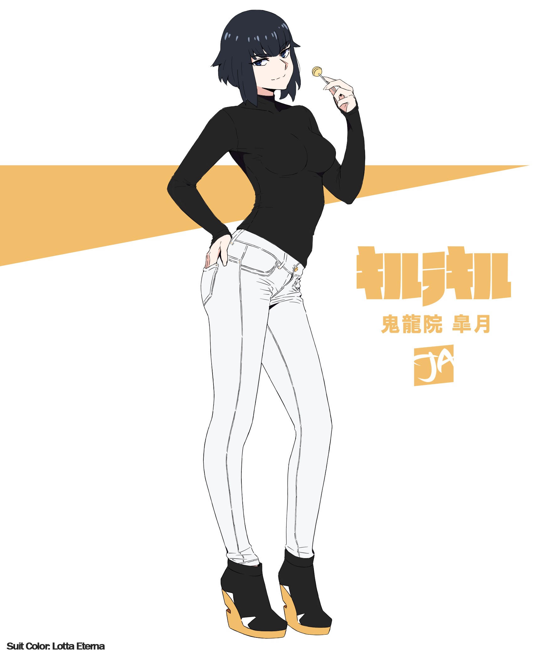 Kiryuin Satsuki from Kill la Kill eating a lollipop HD Phone Wallpaper