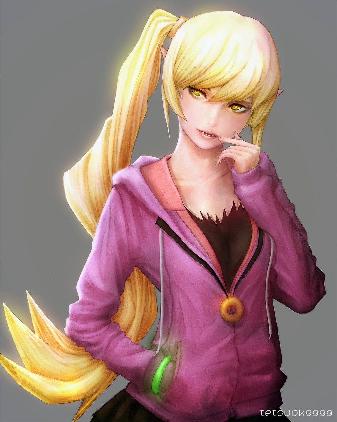 Oshino Shinobu from Monogatari Series HD Phone Wallpaper