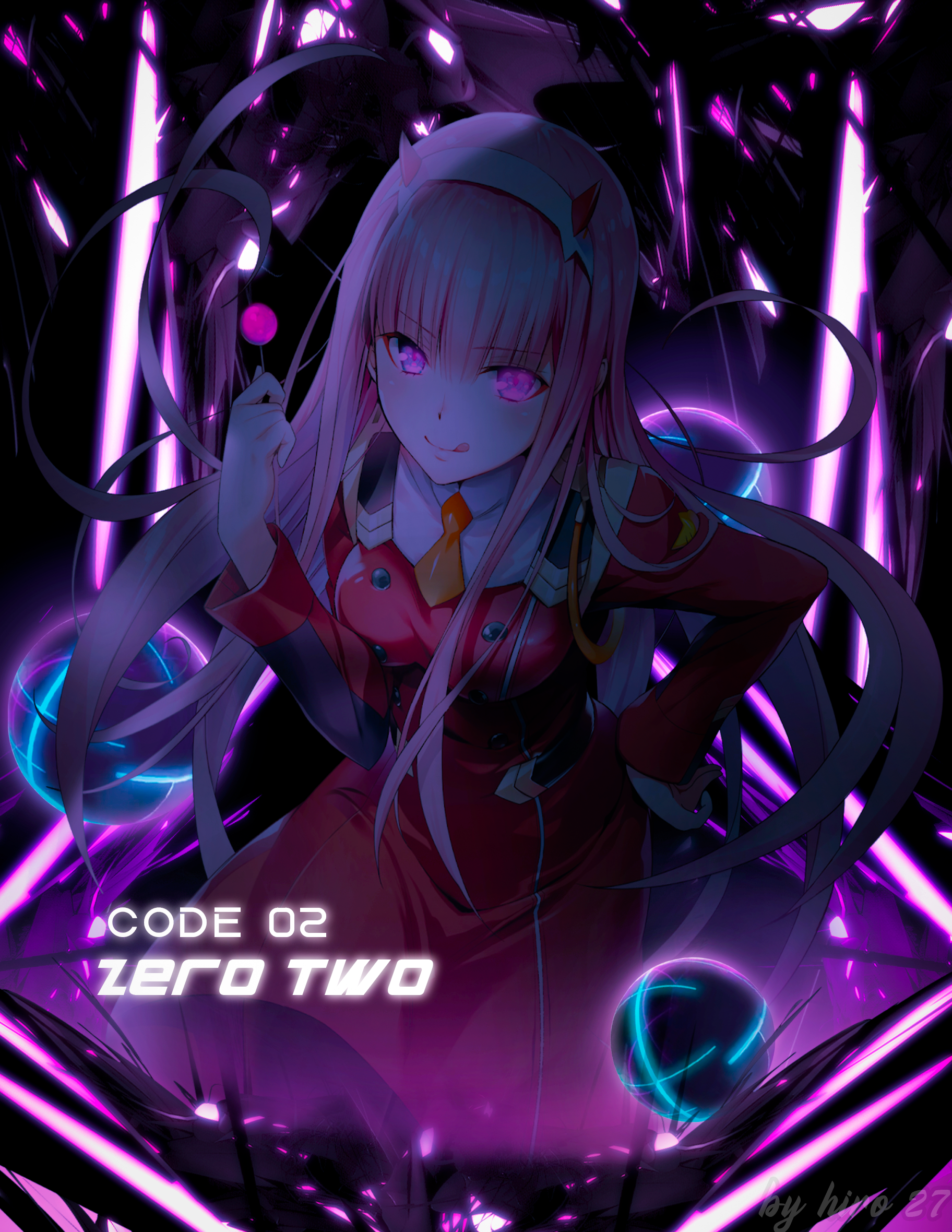 Zero Two from Darling in the FranXX HD Phone Wallpaper