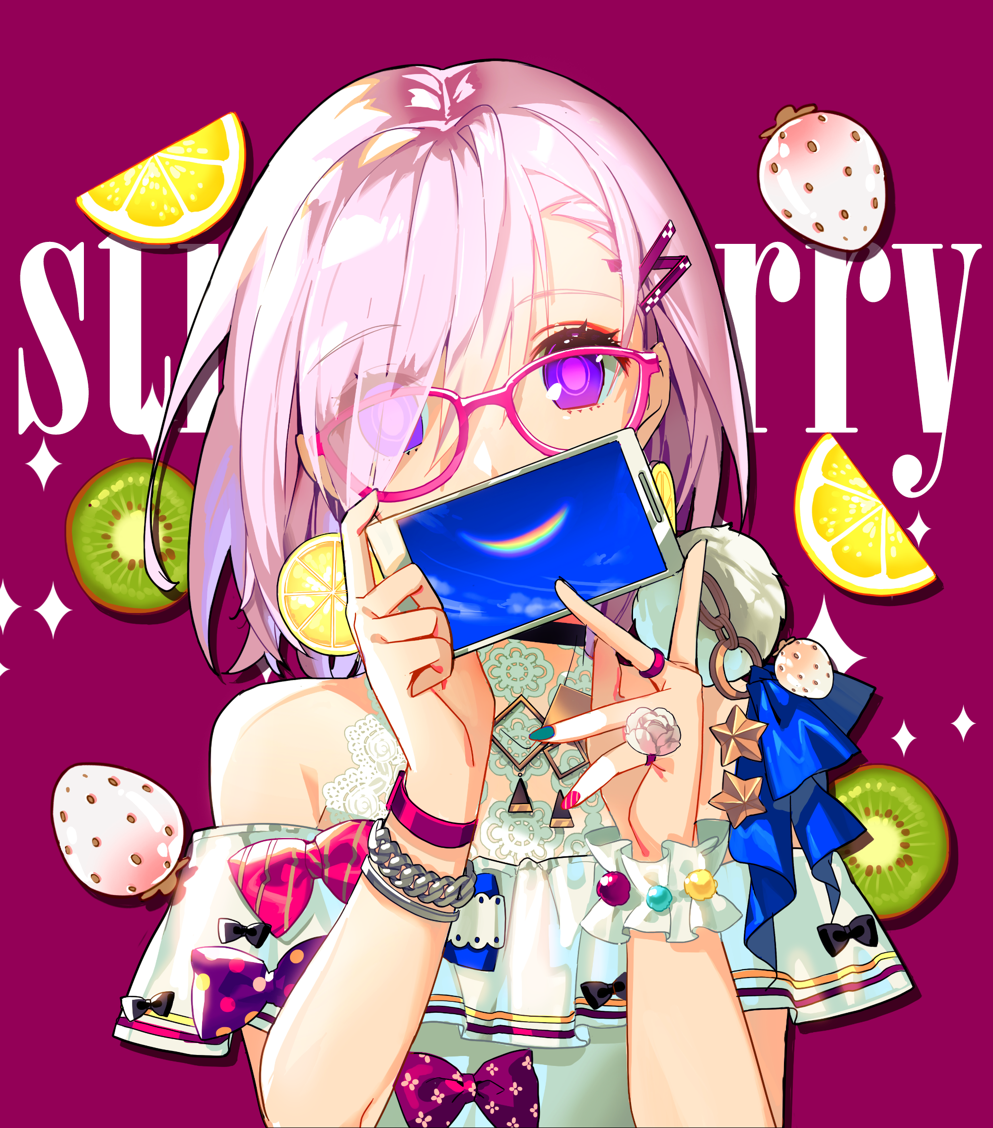 Mash Kyrielight from Fate/Grand Order with fruits HD Phone Wallpaper