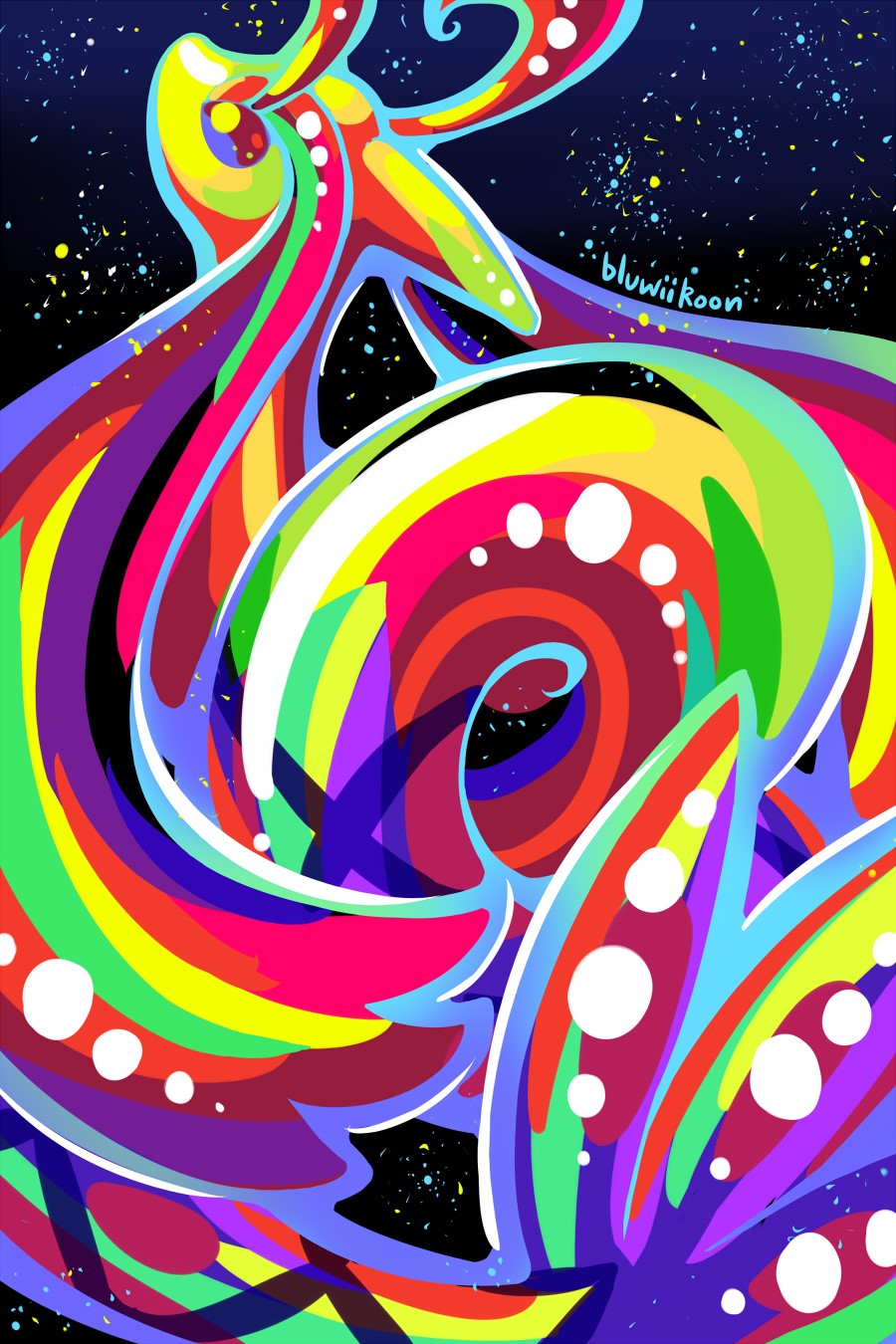 Colorful abstract artwork with space background HD Phone Wallpaper