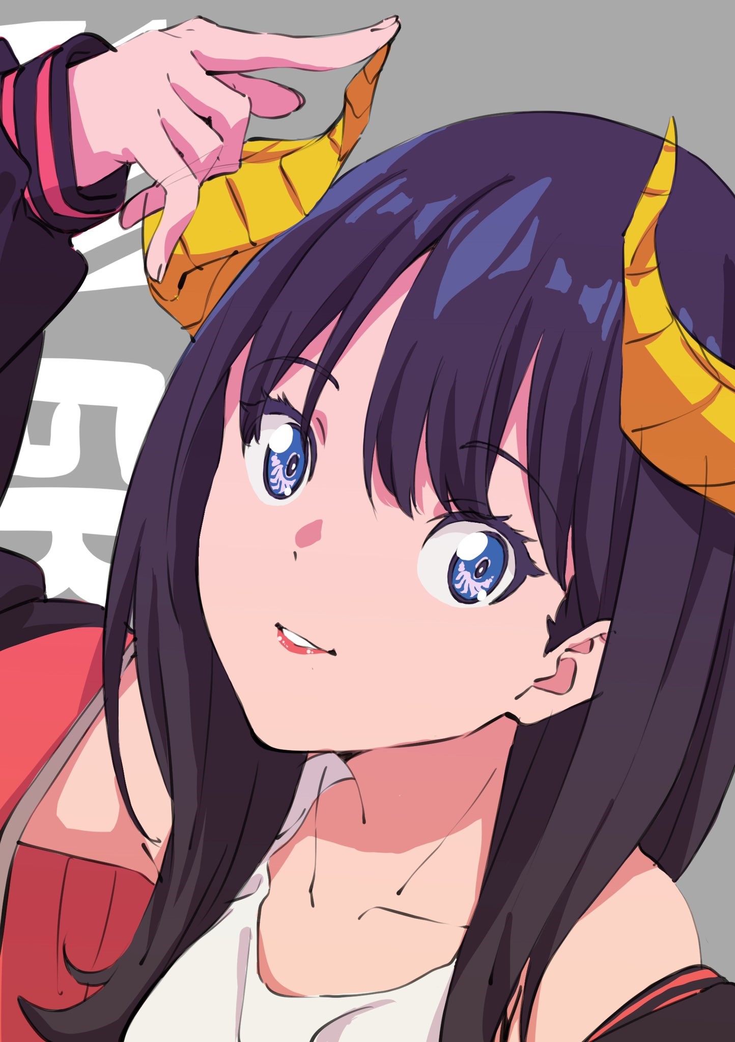 Rikka Takarada from SSSS.GRIDMAN with horns HD Phone Wallpaper